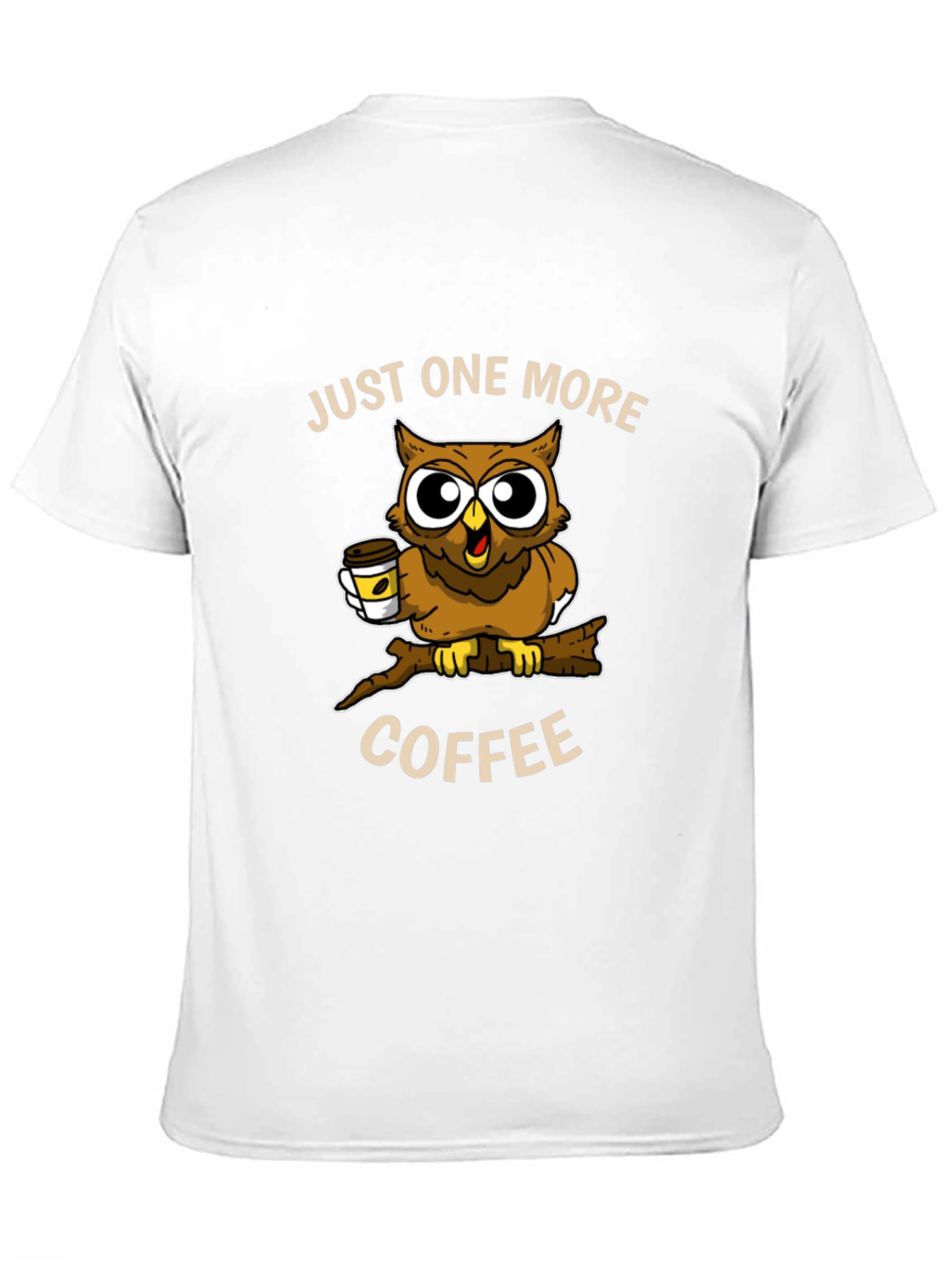 Black Just One More Coffee Owl T-Shirt view 11