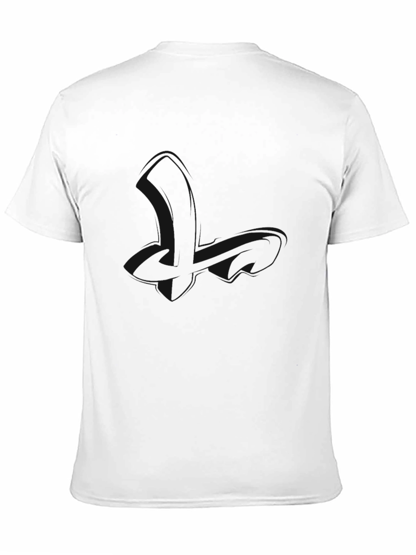 Black Classic Black Solid Color T-Shirt view 11