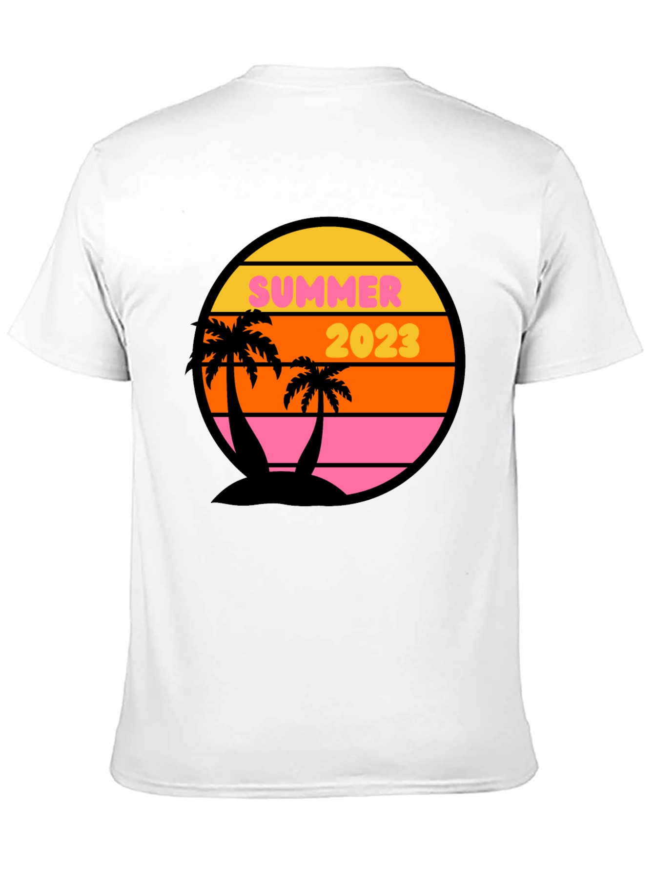 Black Summer 2023 Palm Tree Graphic Tee - Black view 11