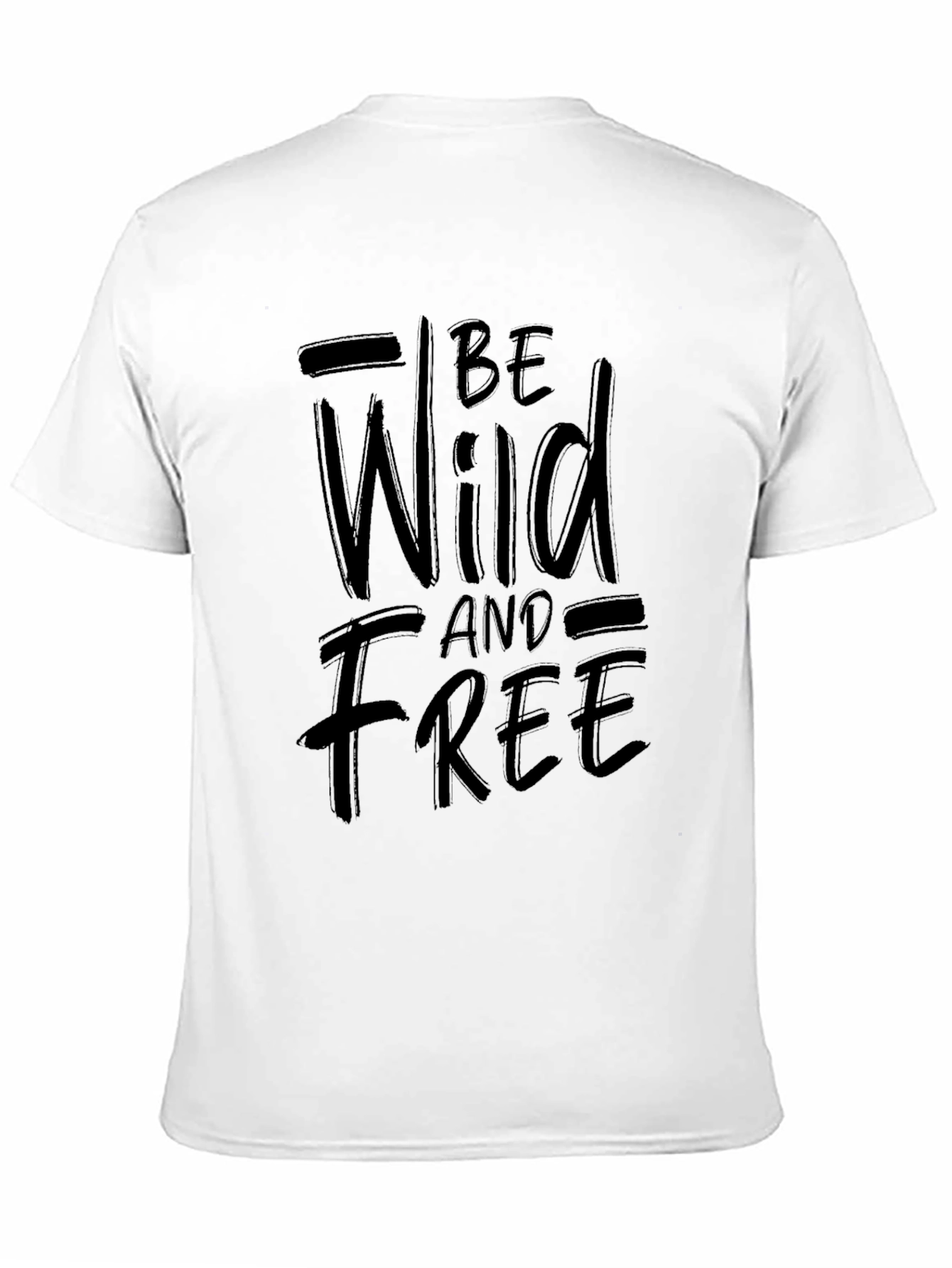 Black Be Wild and Free Black Graphic Tee view 11