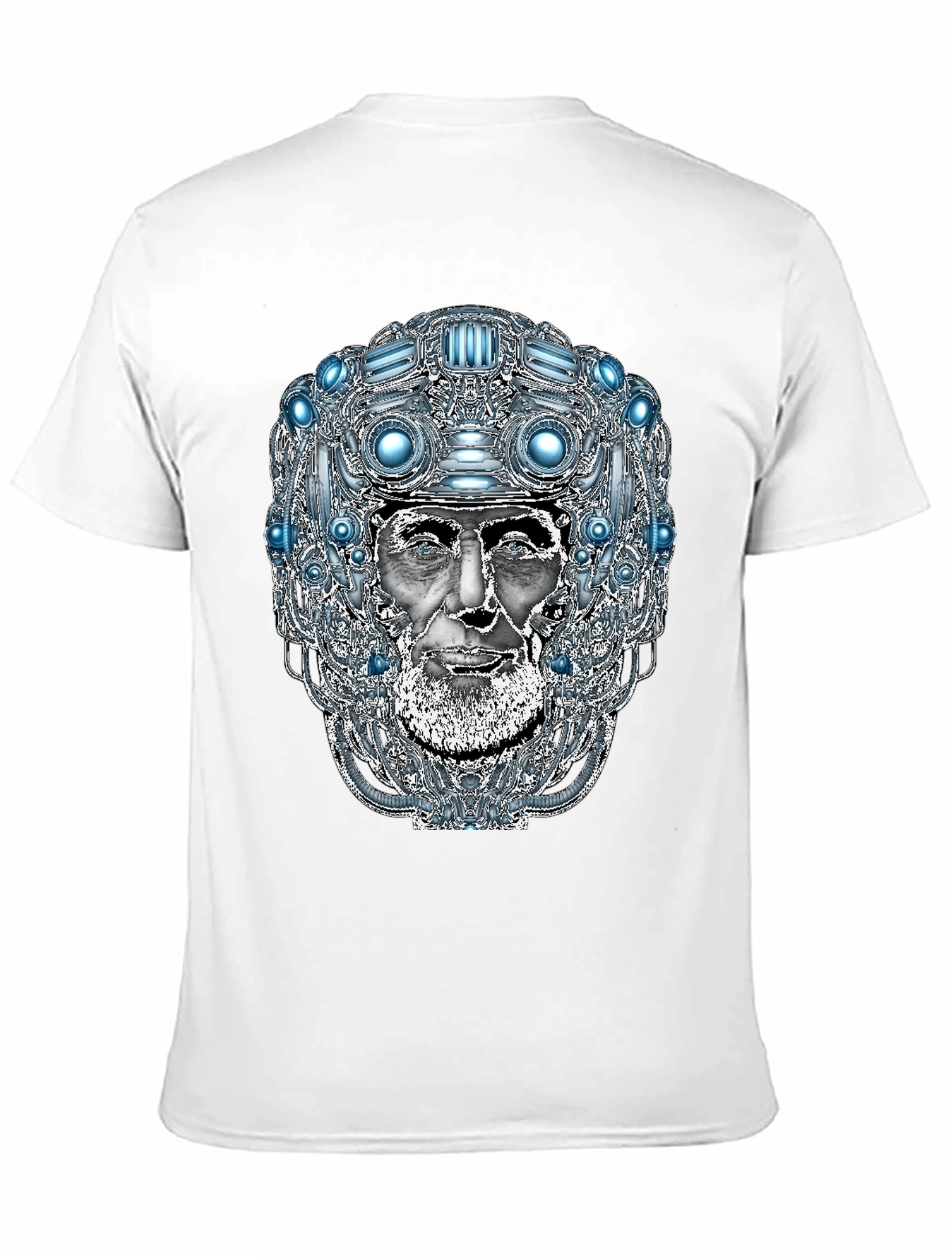 Black Futuristic Old Man Graphic T-Shirt view 11