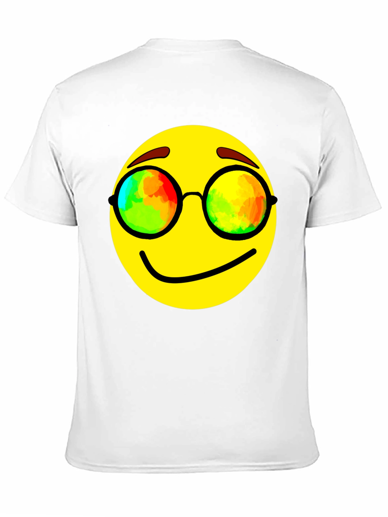 Black Cool Smiley Face Graphic Tee - Black Cotton Blend T-Shirt view 11