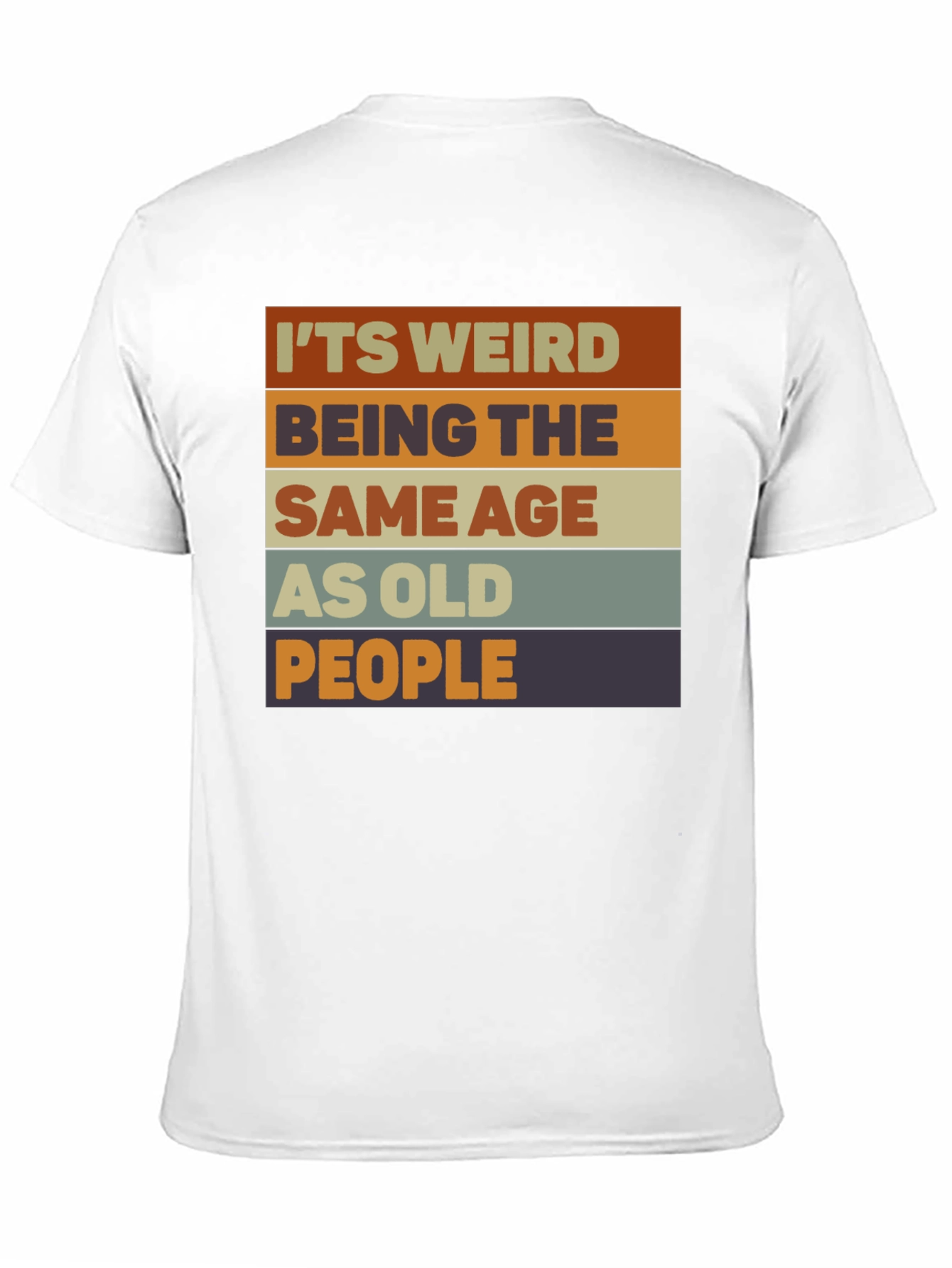 Black Funny 'Same Age as Old People' Graphic T-Shirt view 11