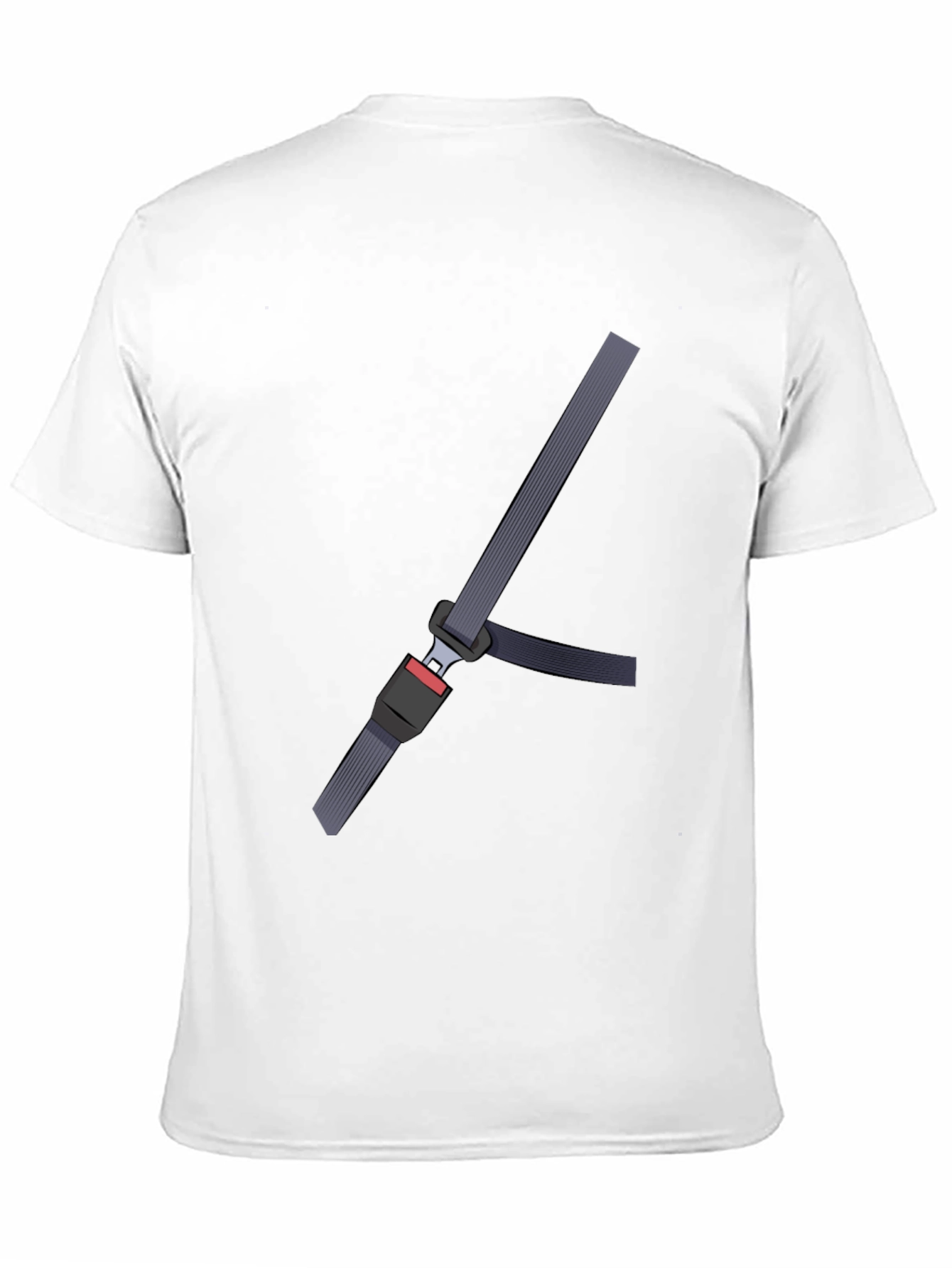 Black Seatbelt Illusion T-Shirt - Funny Safety Tee view 11
