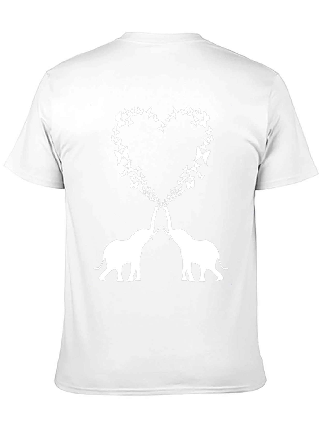 Black Elephant Butterfly Heart Graphic Tee view 11