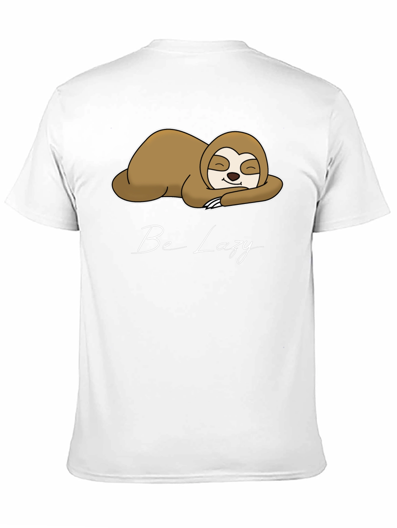 Black Be Lazy Sloth Graphic Tee - Relaxed Comfort view 11