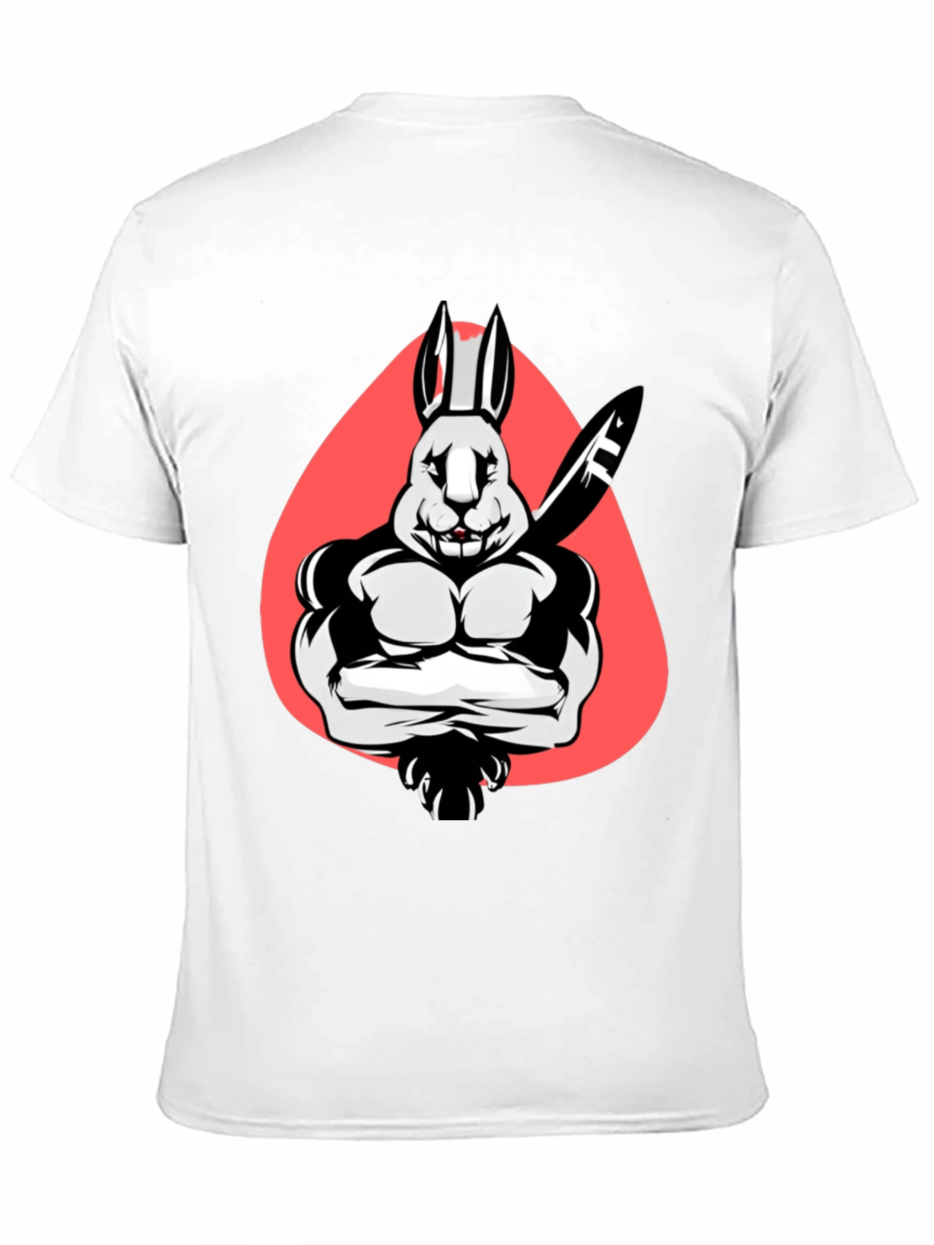 Black Muscle Rabbit T-Shirt - Black Graphic Tee view 11