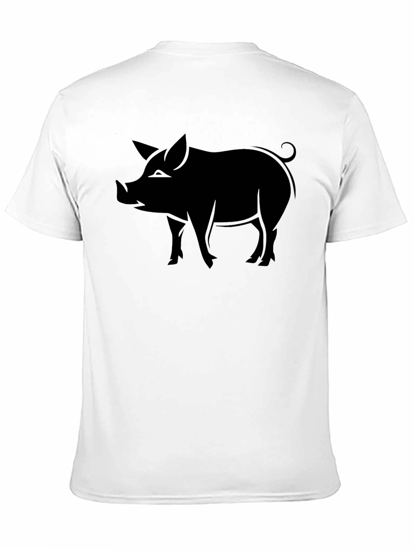 Black Black Pig Silhouette Graphic Tee view 11