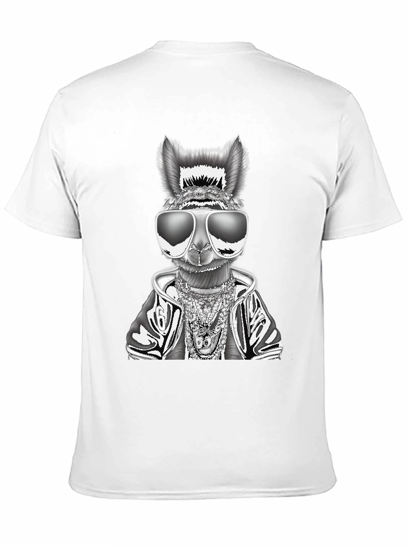 Black Cool Llama Graphic Tee - Black view 11