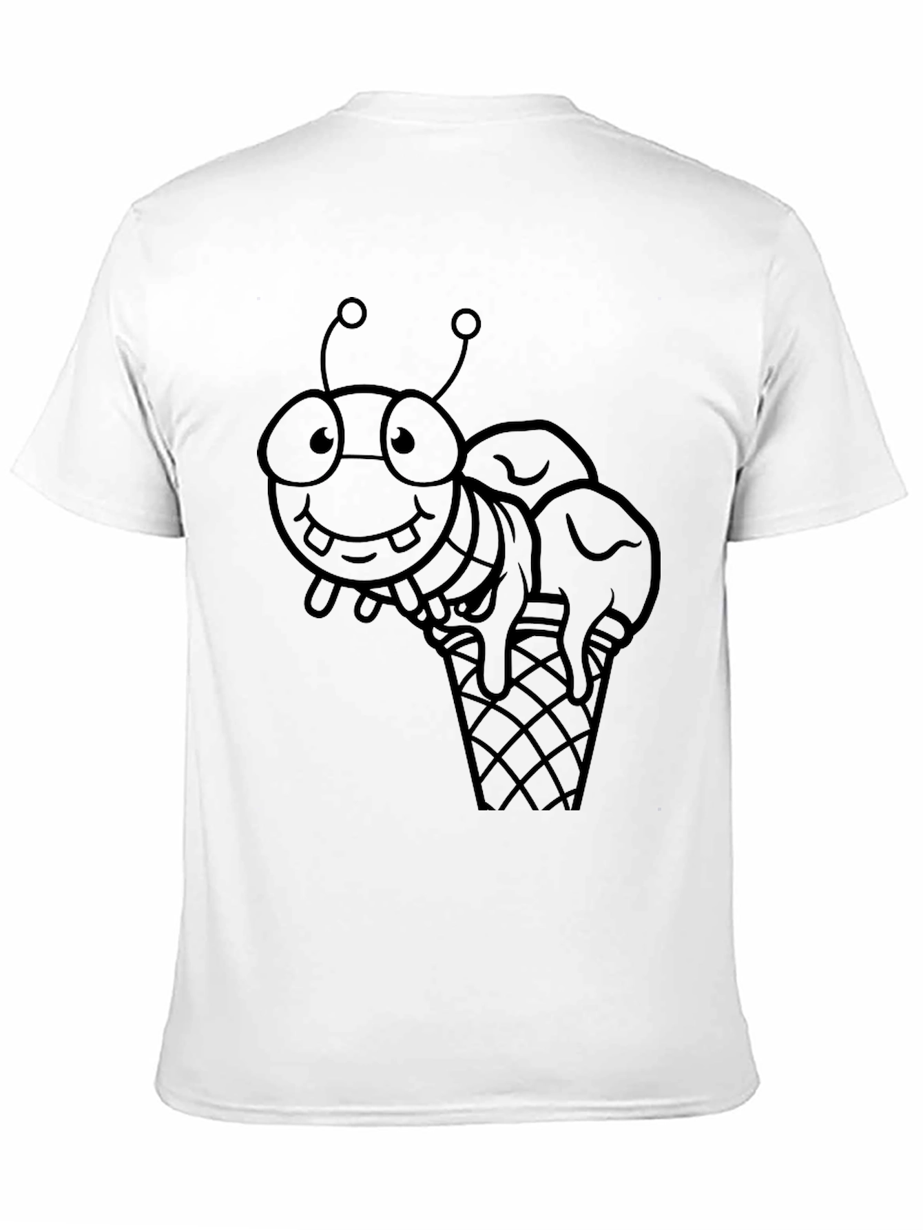 Black Insect Ice Cream T-Shirt - Fun Graphic Tee view 11