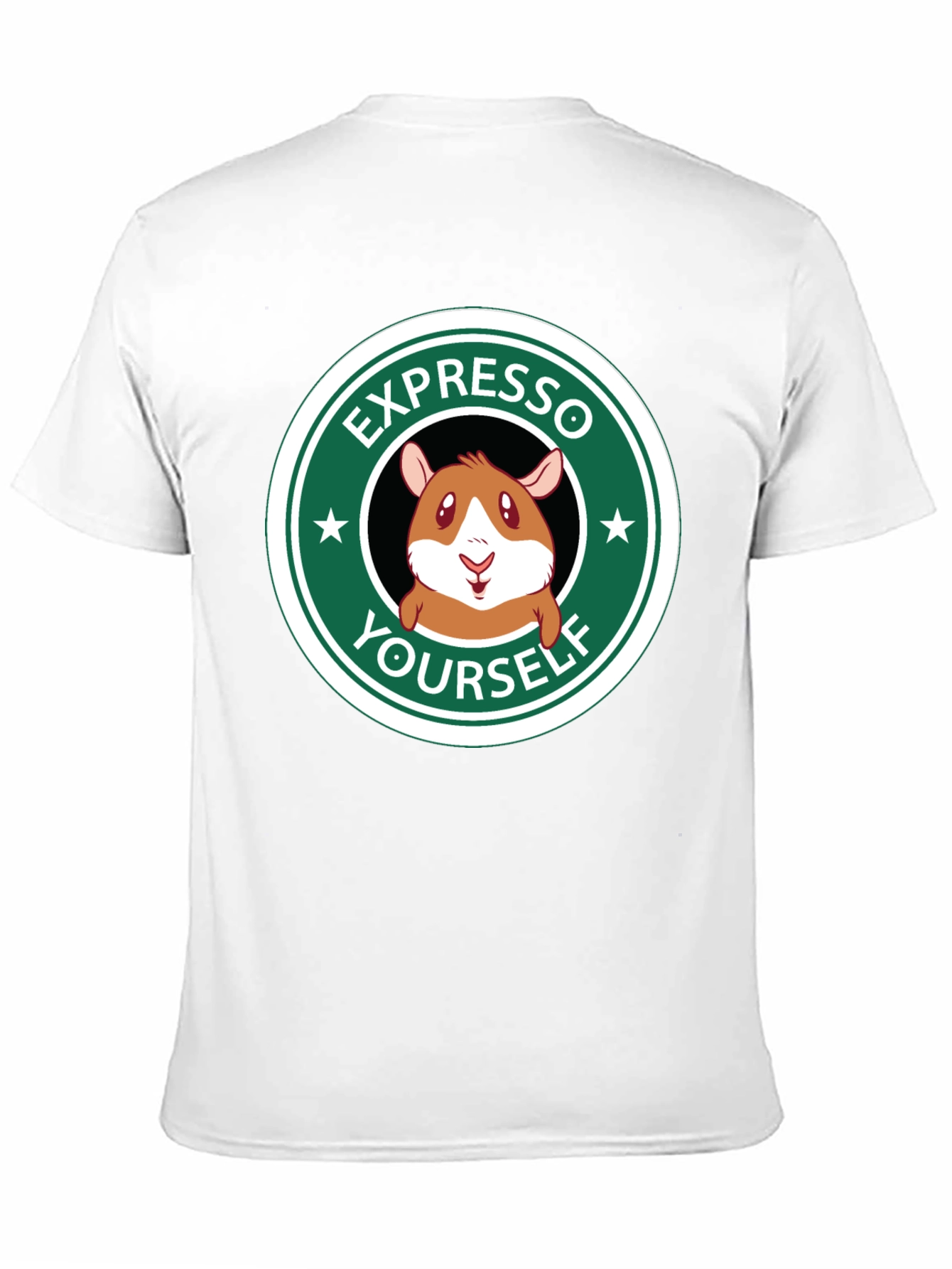 Black Expresso Yourself Graphic T-Shirt - Funny Hamster Design view 11