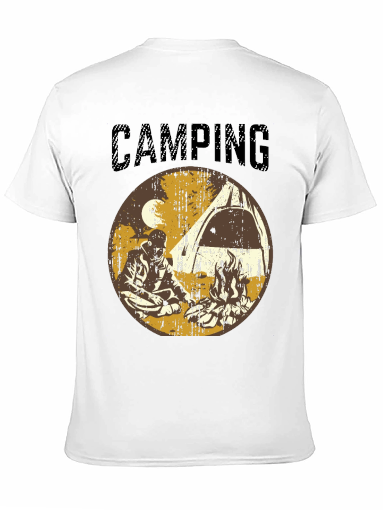 Black Vintage Camping Graphic T-Shirt view 11