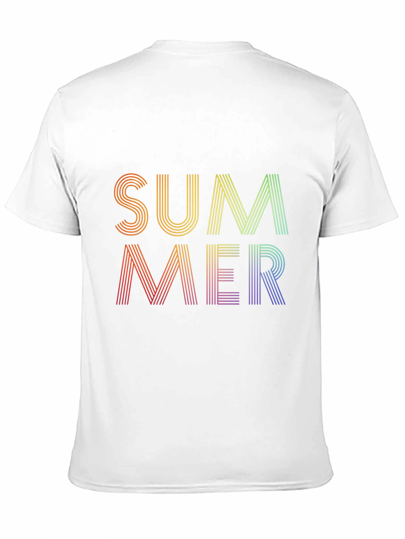 Black Summer Rainbow Graphic Tee - Black Cotton Blend view 11