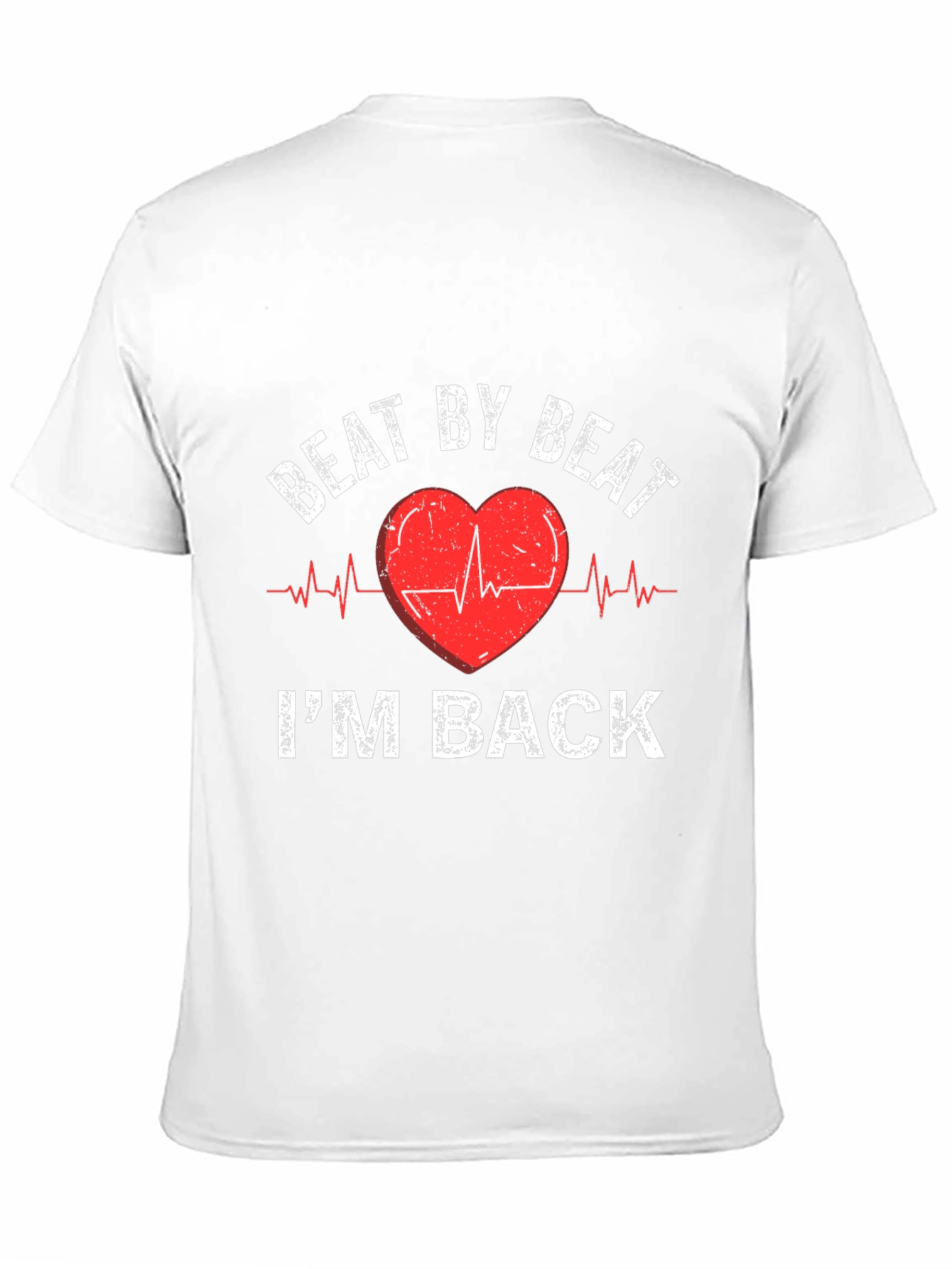 Black Beat By Beat I'm Back Heartbeat T-Shirt view 11
