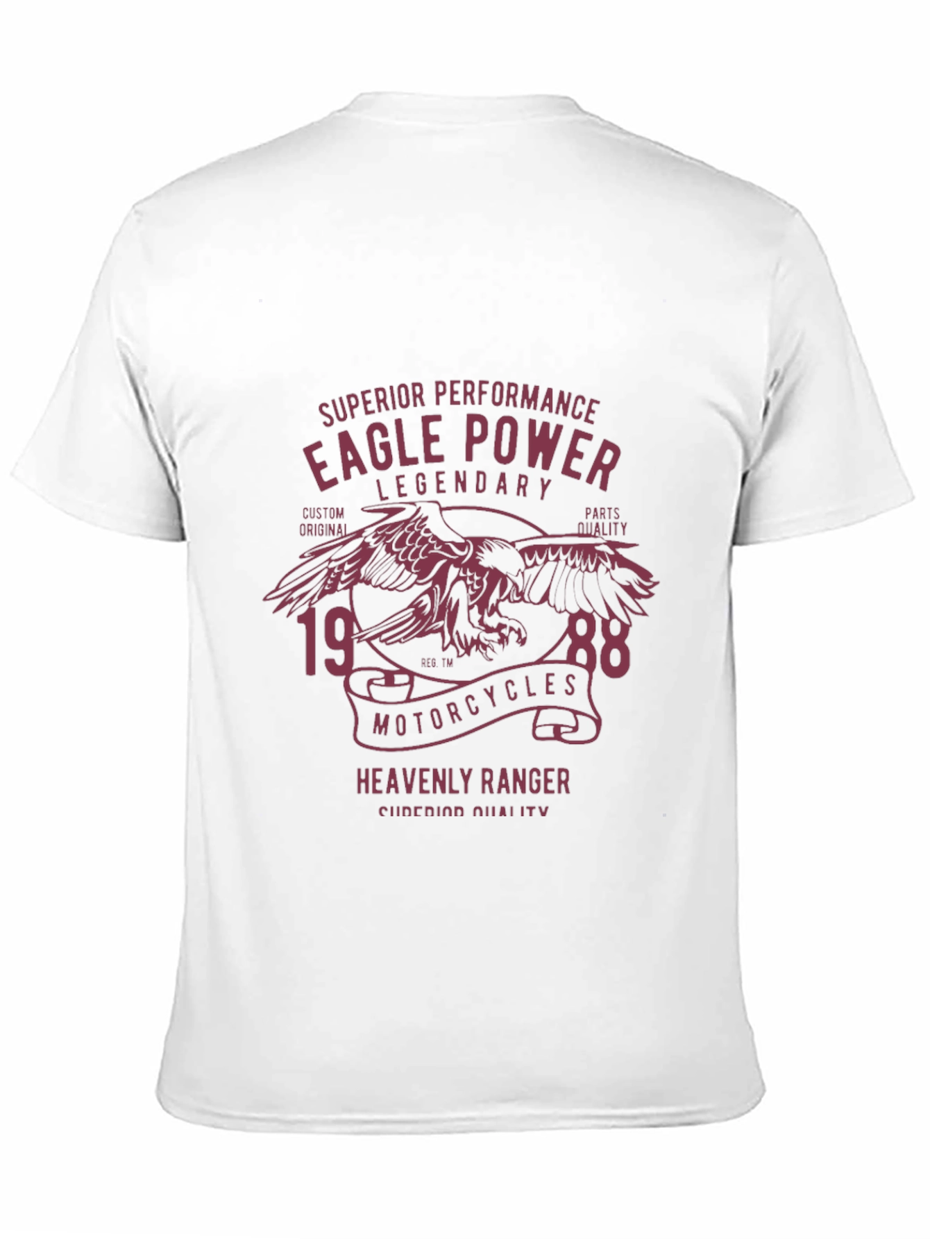 Black Eagle Power Motorcycle T-Shirt - Legendary Design view 11