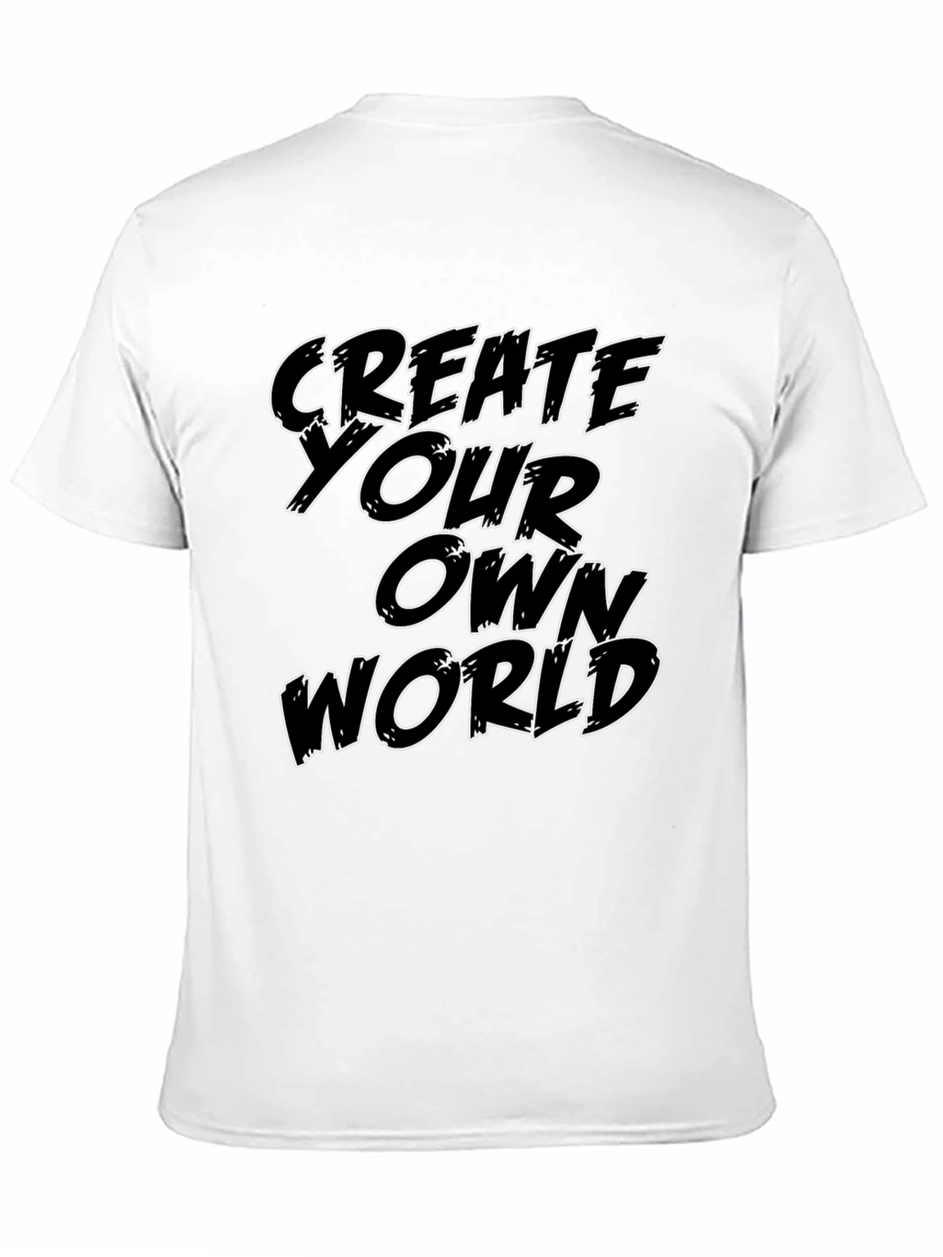 Black Create Your Own World Graphic T-Shirt view 11