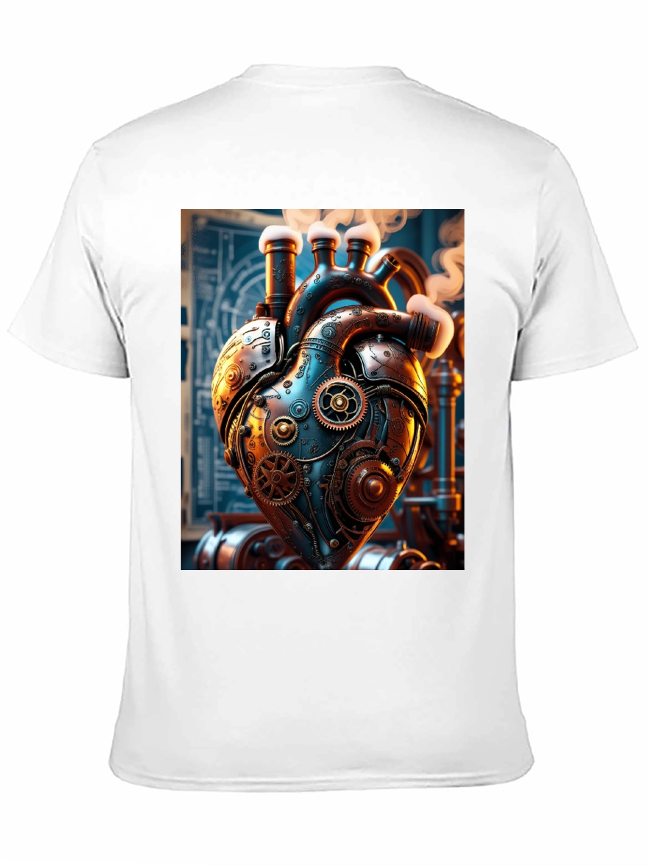 Black Steampunk Heart Graphic Tee - Mechanical Love view 11