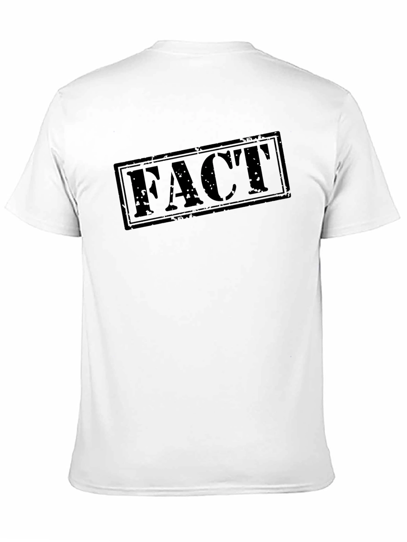 Black Men's Black FACT Graphic Print T-Shirt view 11