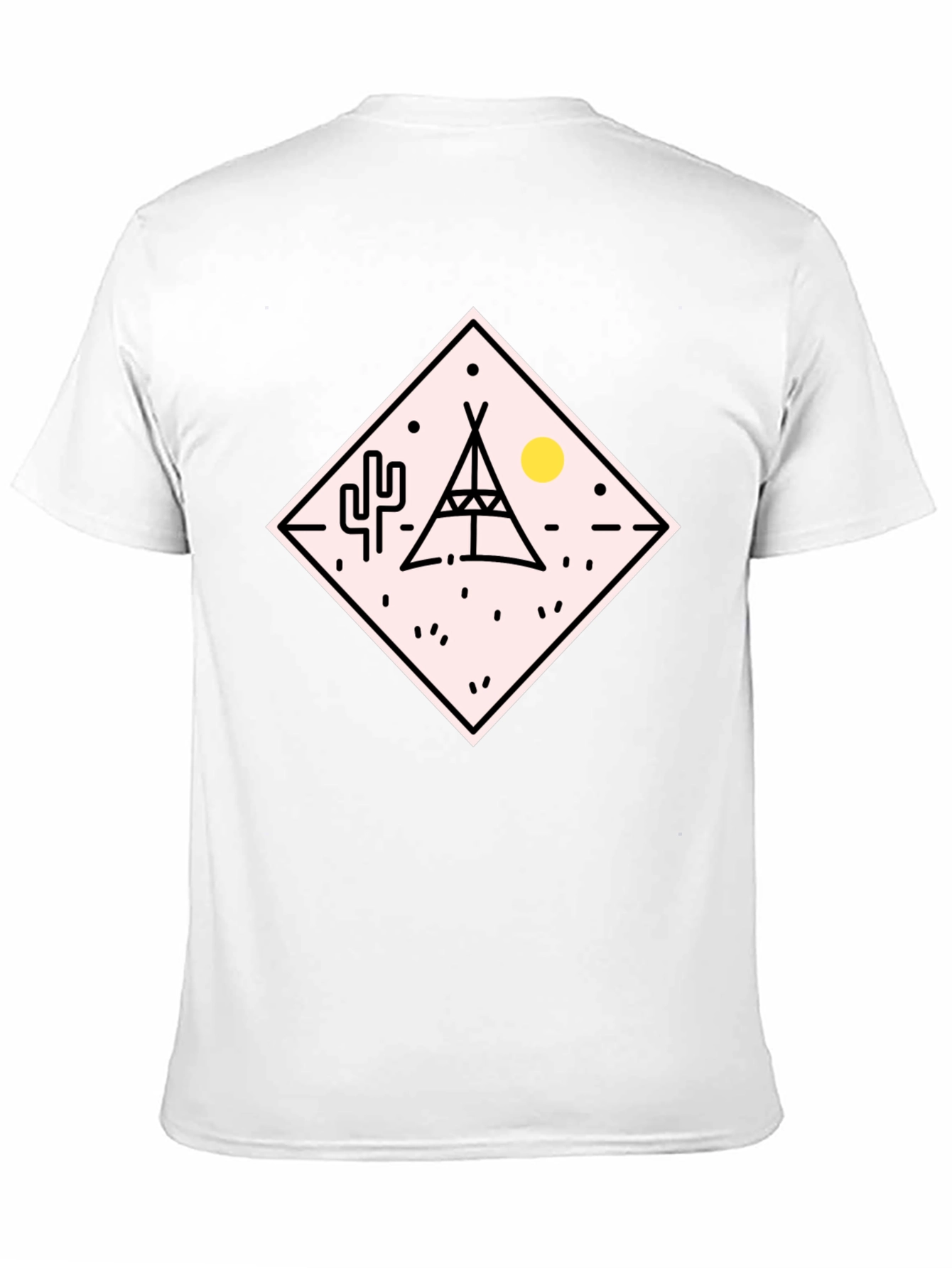 Black Teepee Desert Graphic T-Shirt - Black view 11