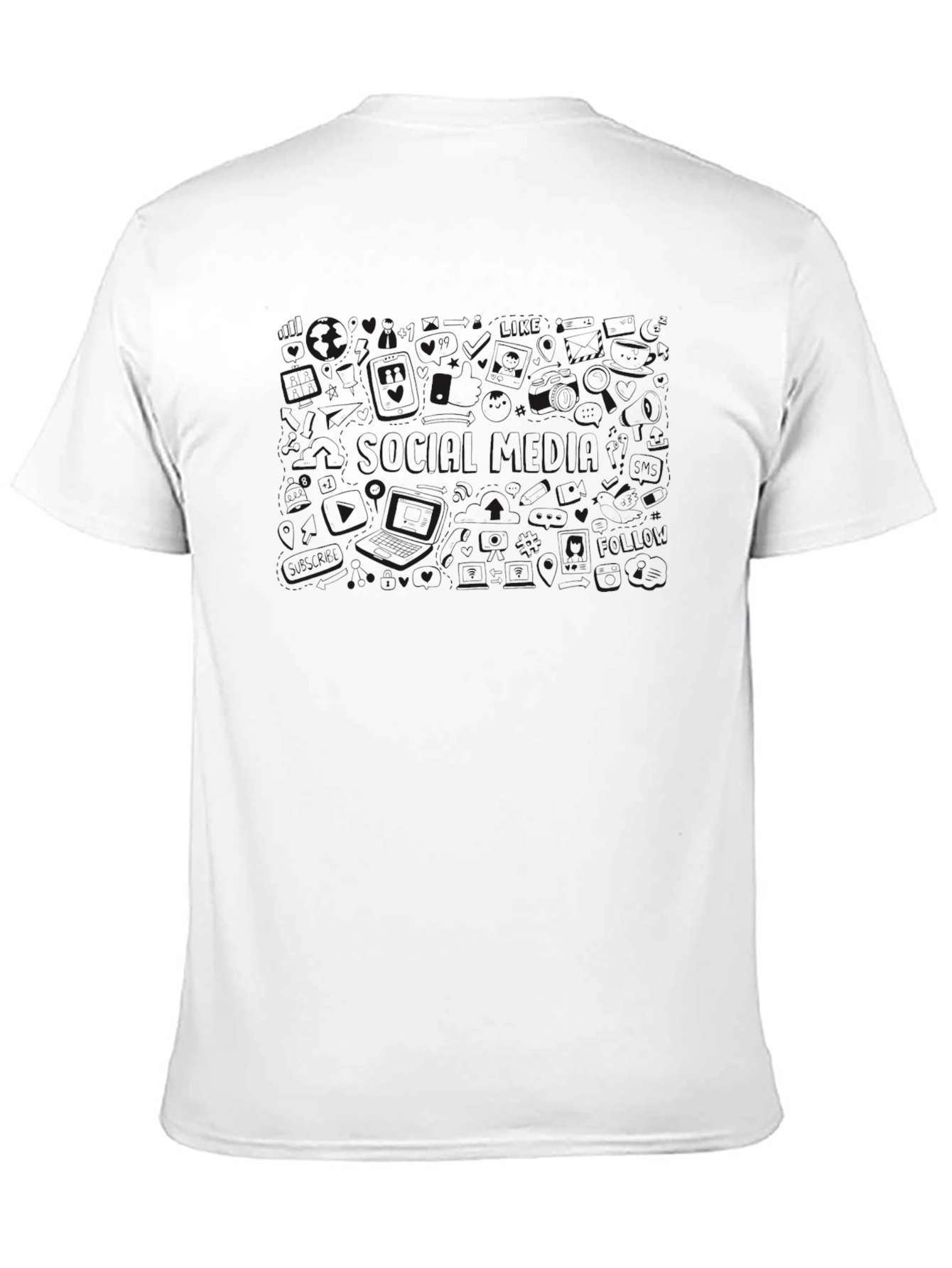 Black Men's Casual Black Crew Neck Short Sleeve T-Shirt view 11