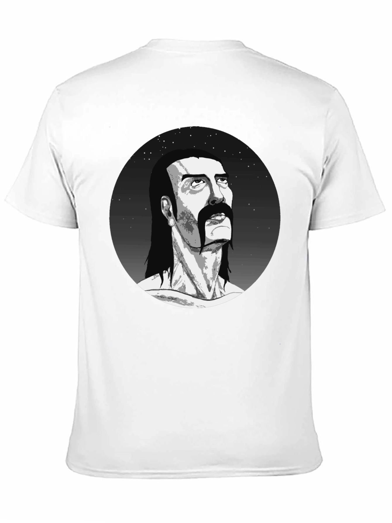 Black Retro Portrait Graphic Black T-Shirt view 11
