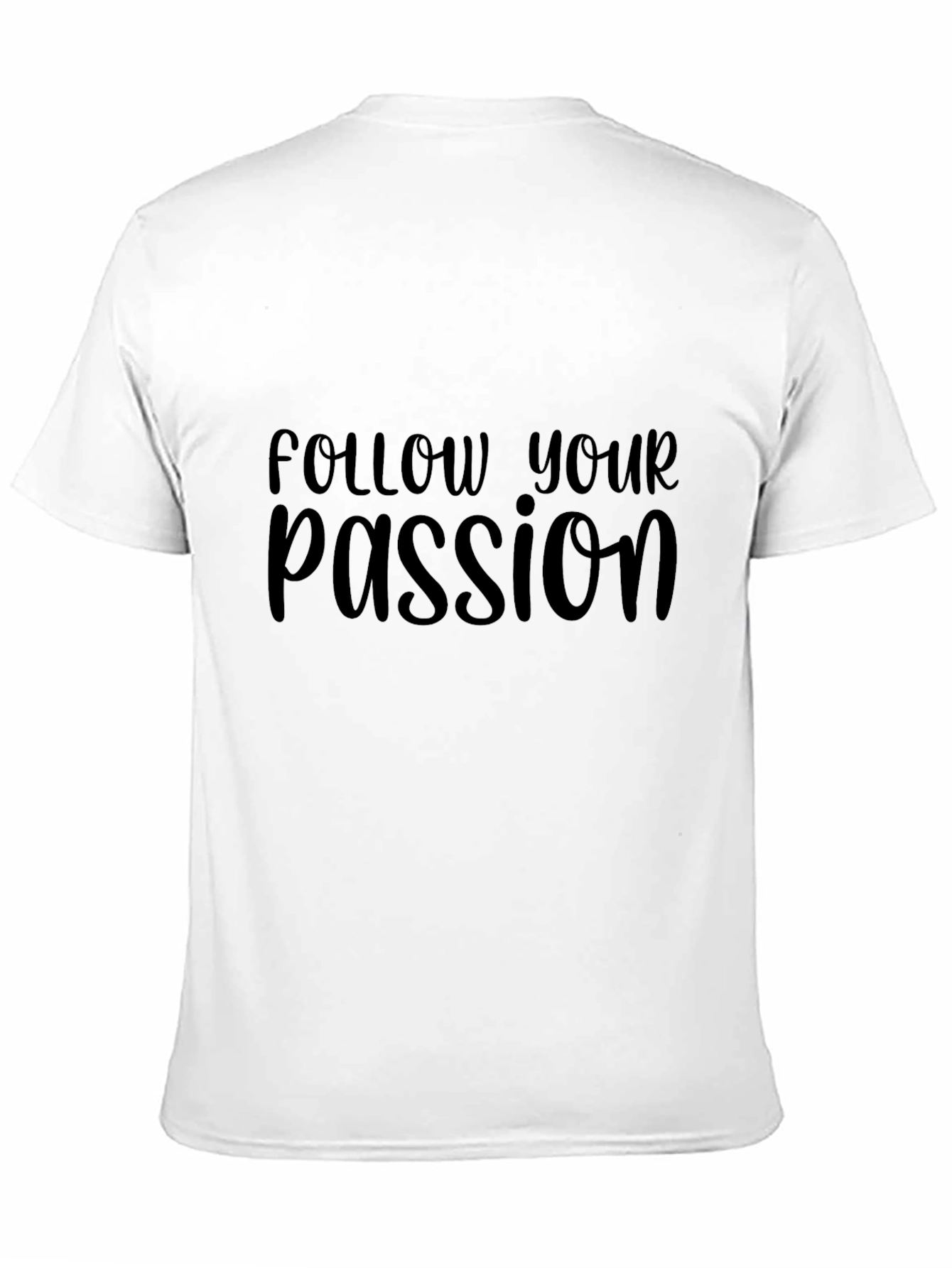 Black Follow Your Passion Graphic Tee - Black view 11