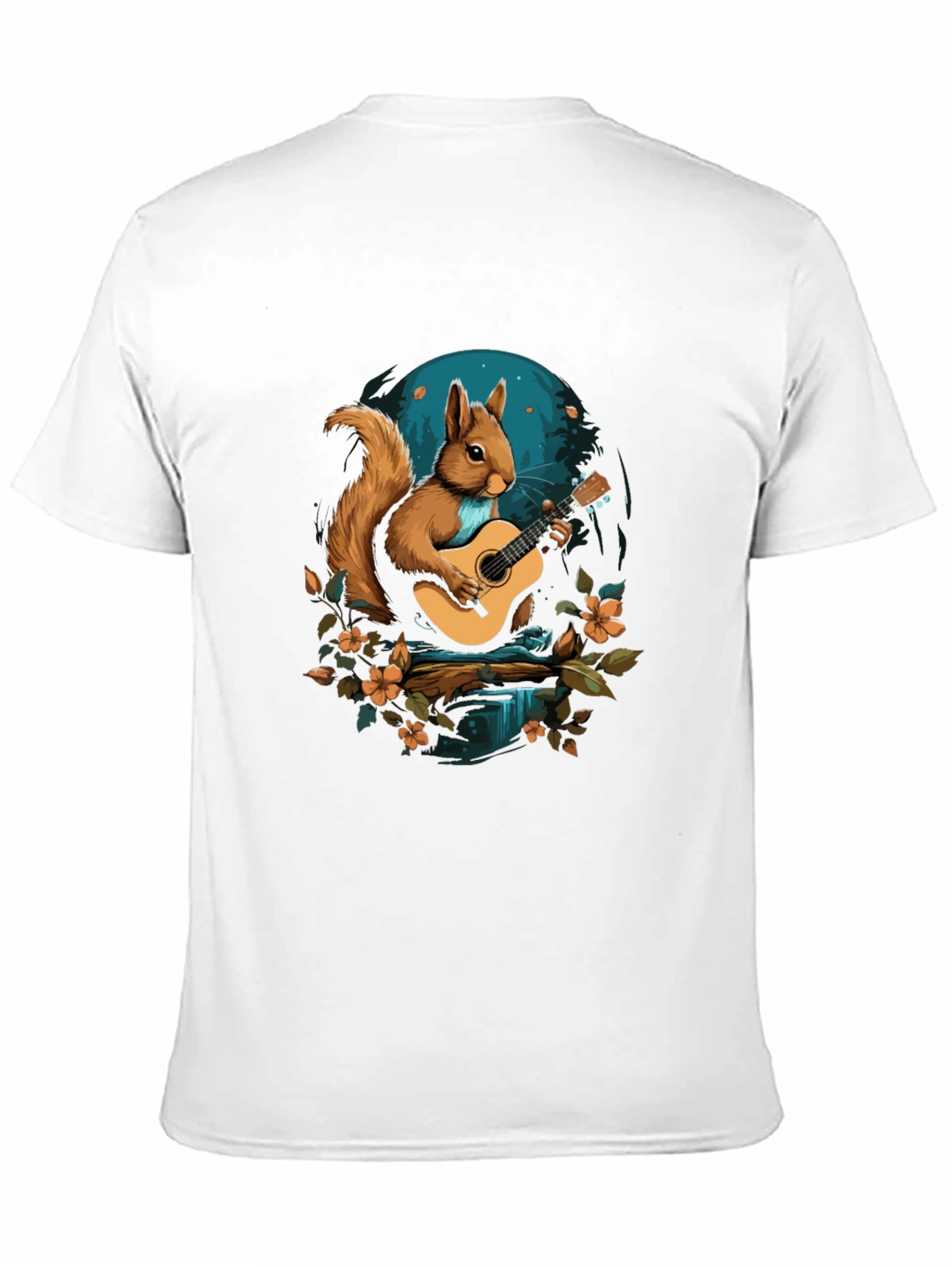 Black Squirrel Guitarist Graphic T-Shirt view 11