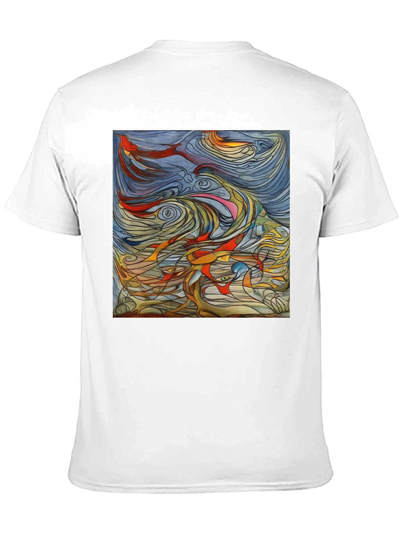 Black Abstract Art Graphic Tee - Black Unisex T-Shirt view 11