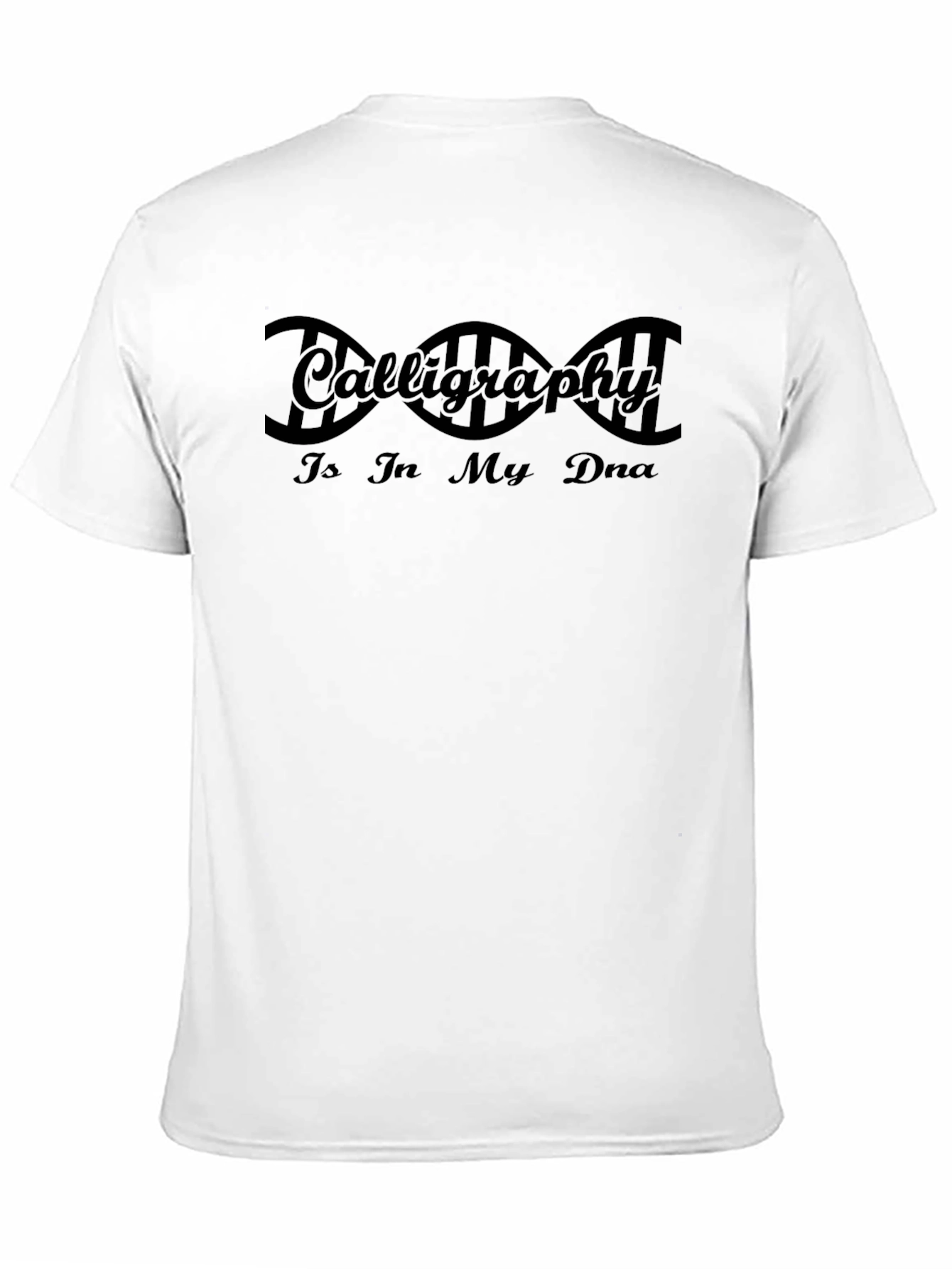Black Calligraphy DNA T-Shirt - Stylish & Unique view 11
