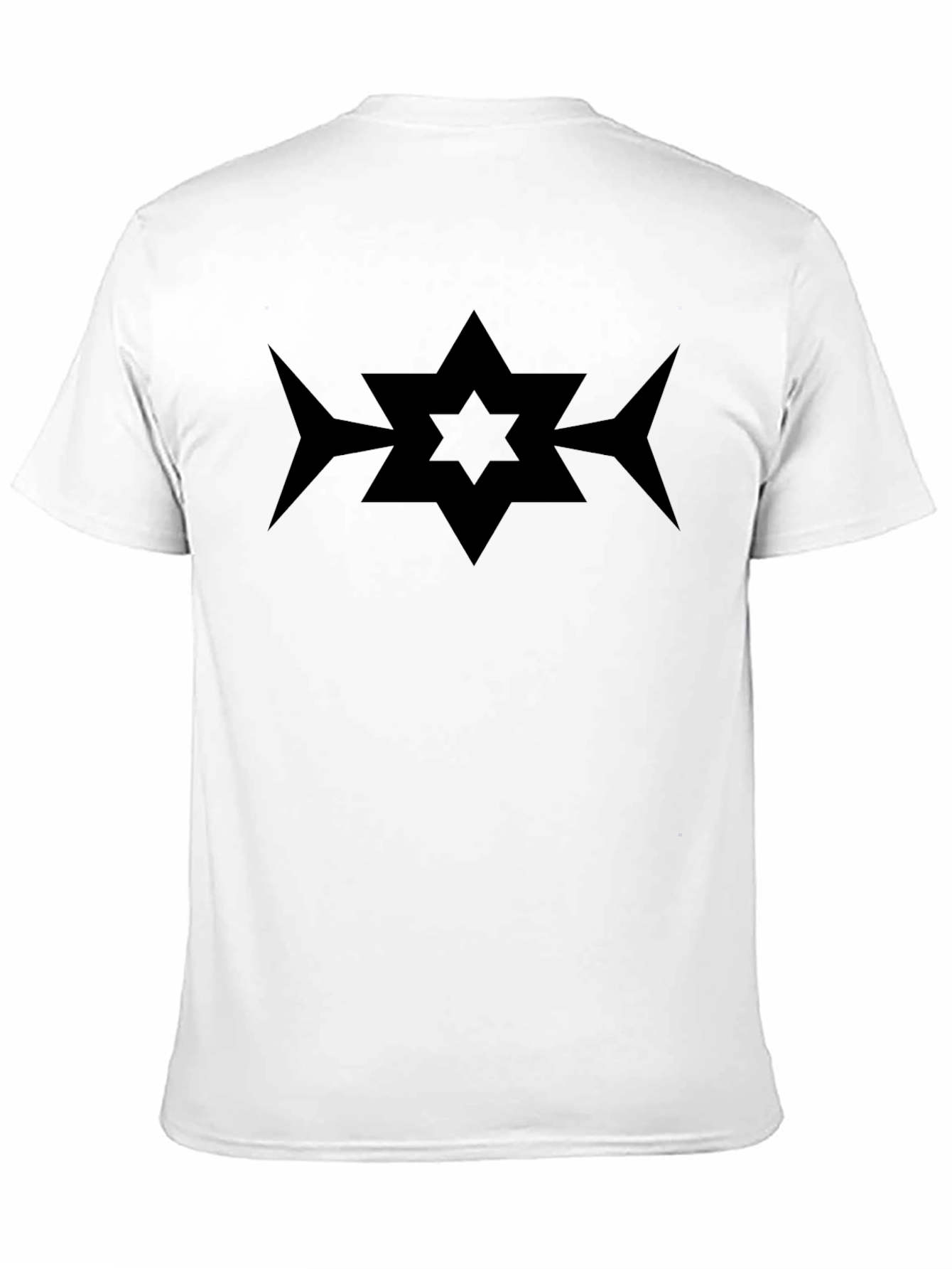 Black Geometric Star Graphic Black T-Shirt view 11