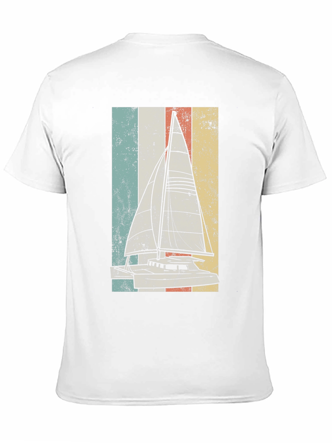 Black Vintage Sailboat T-Shirt - Retro Nautical Design view 11