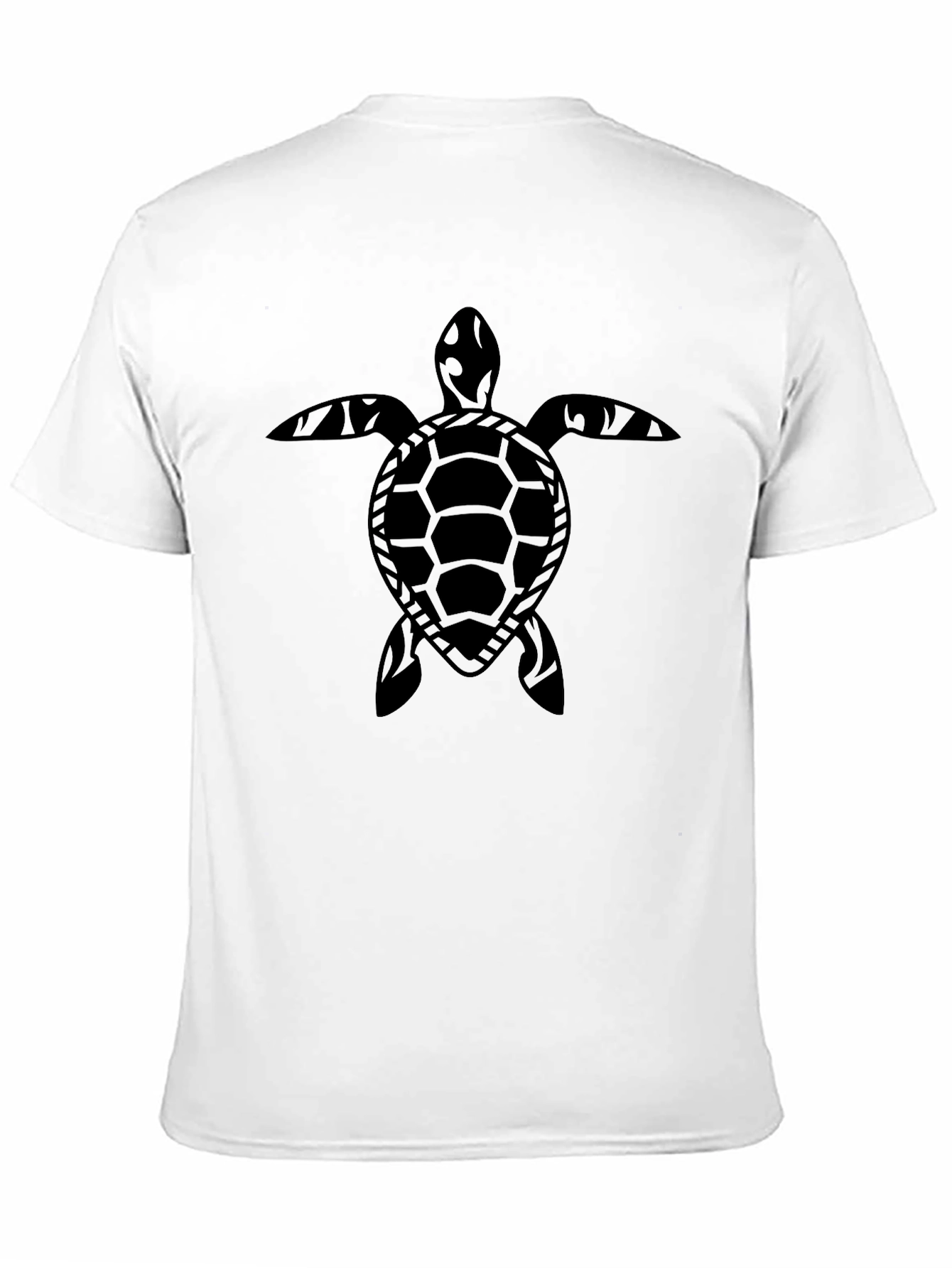 Black Turtle Graphic Tee - Black Cotton Blend Casual Wear view 11