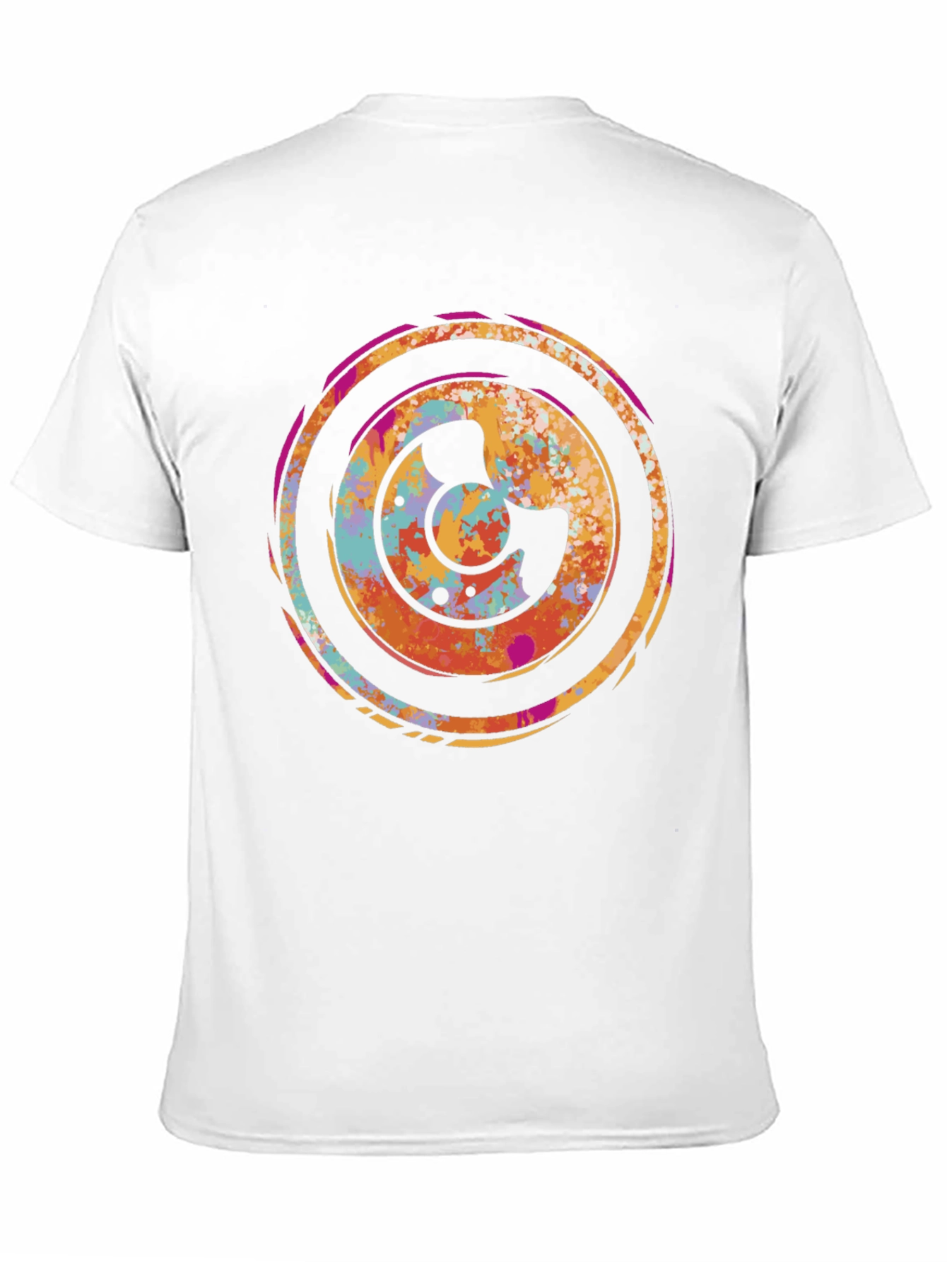 Black Abstract Circle Graphic Black T-Shirt view 11