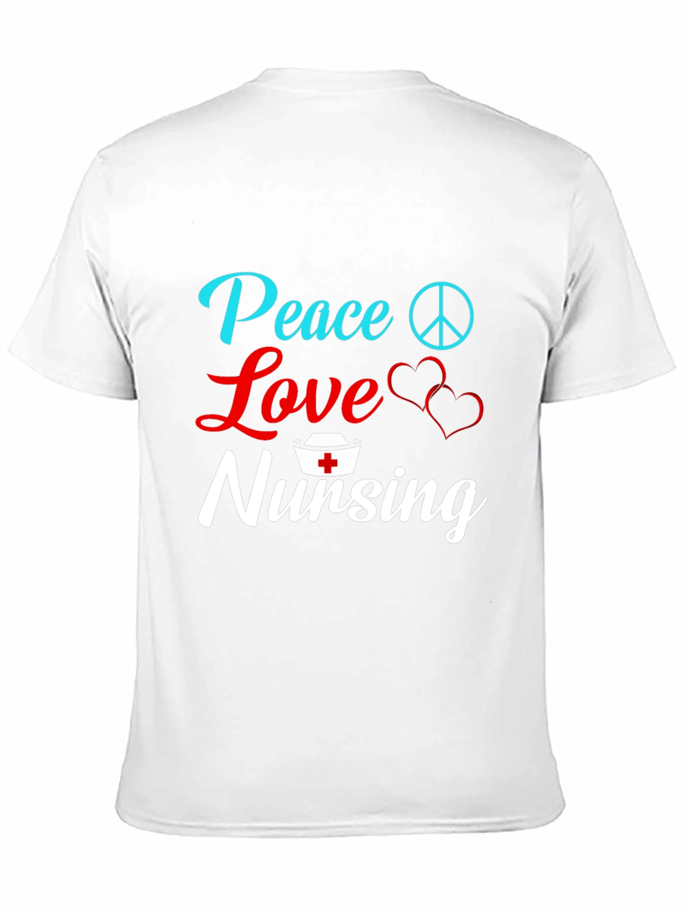Black Peace Love Nursing T-Shirt - Gift for Nurses view 11