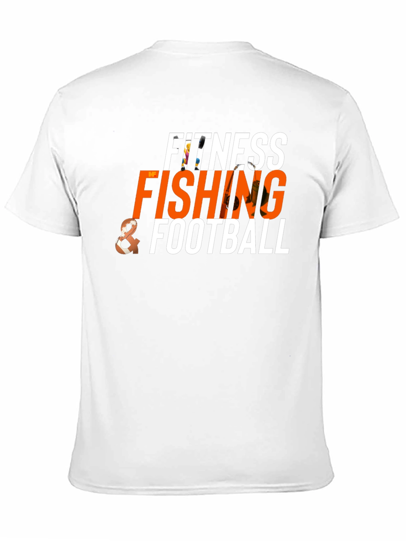 Black Fitness Fishing & Football Graphic Tee view 11