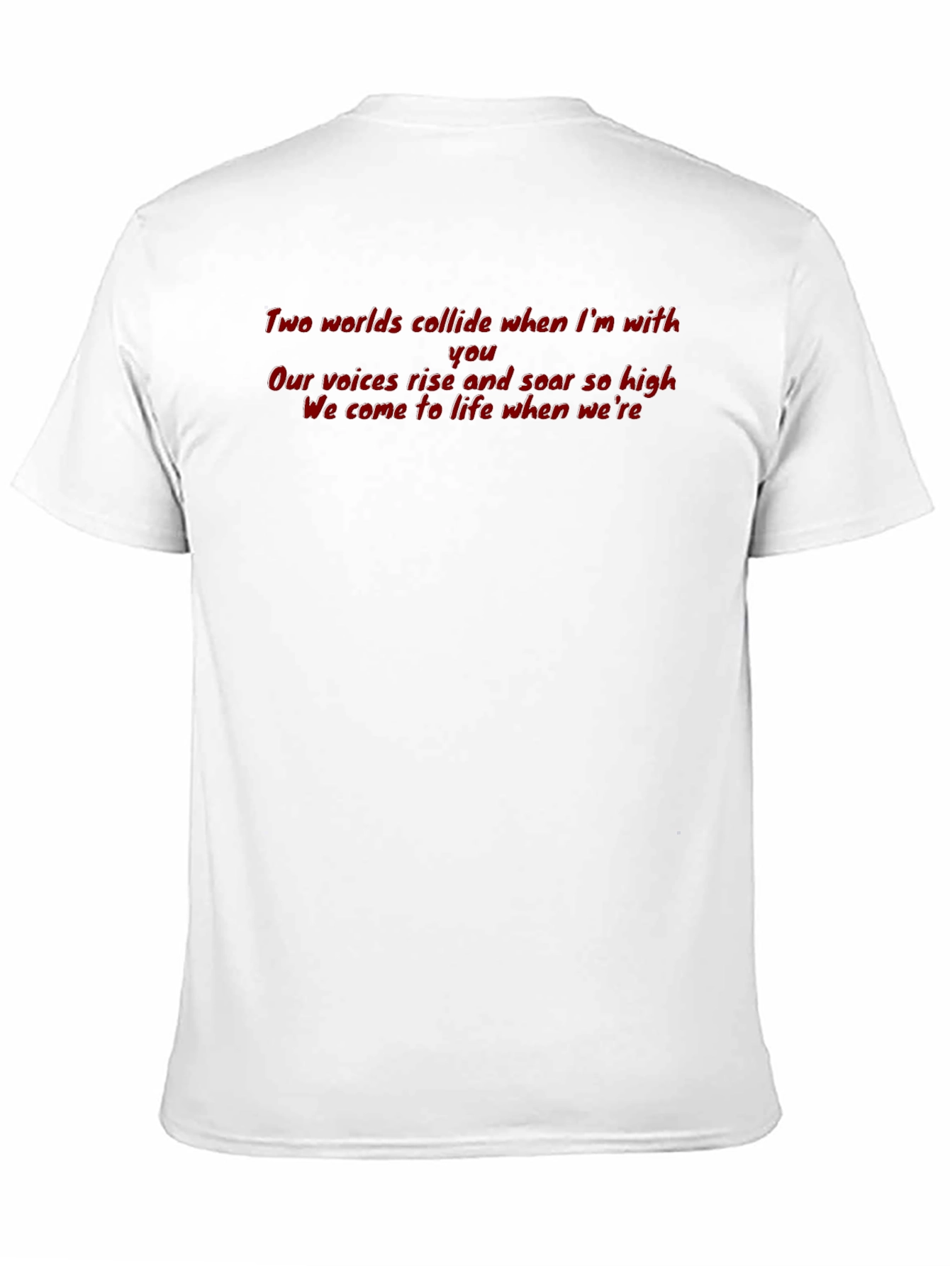 Black Lyric T-Shirt - Two Worlds Collide Design view 11