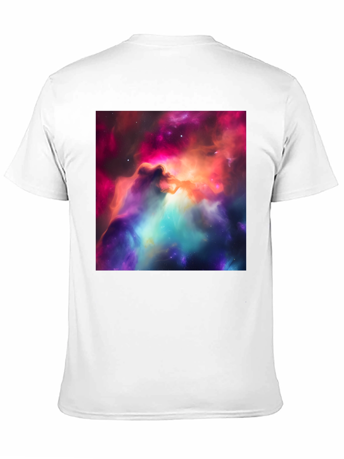 Black Nebula Print Black T-Shirt view 11