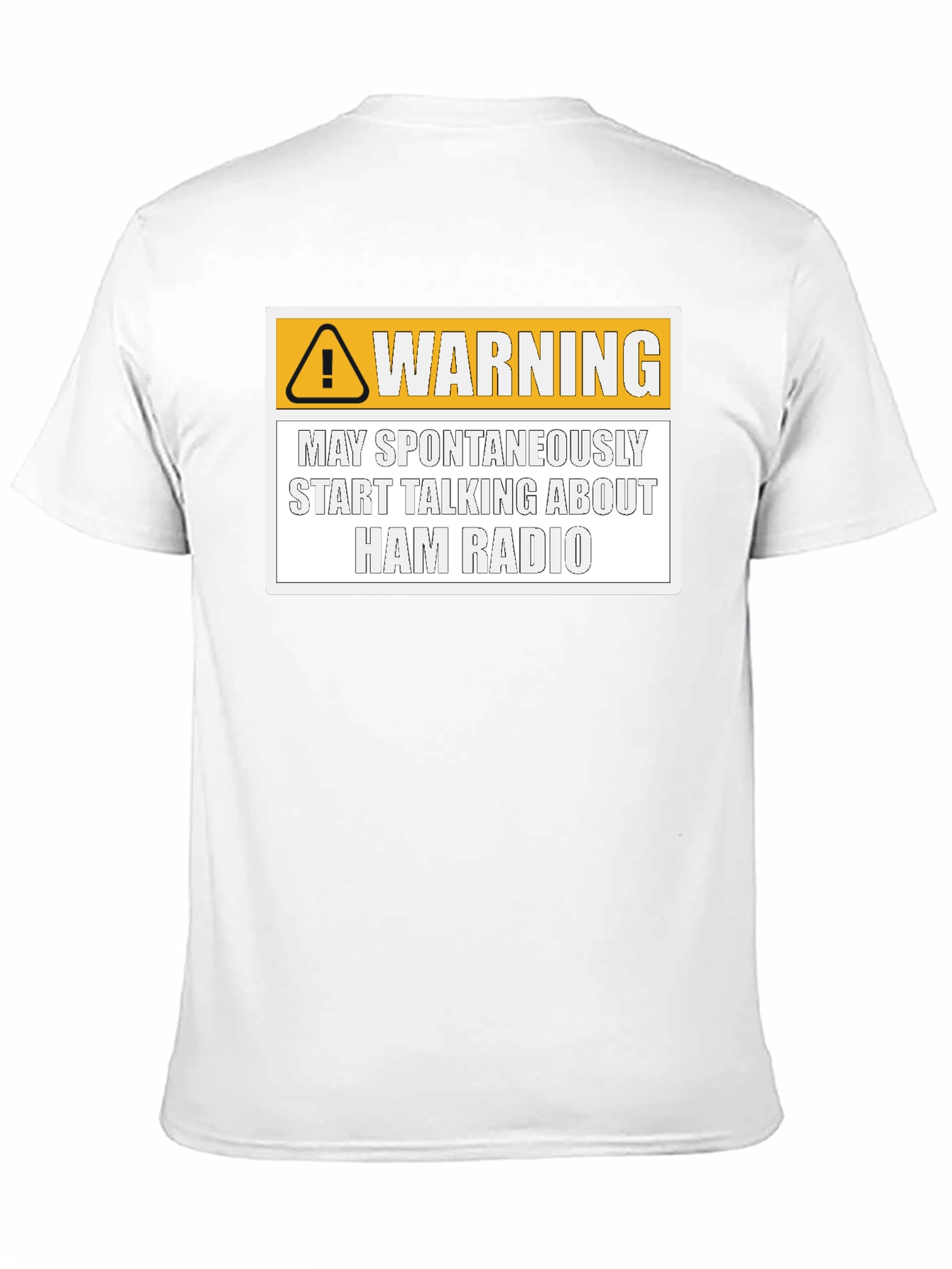 Black Ham Radio Warning T-Shirt view 11