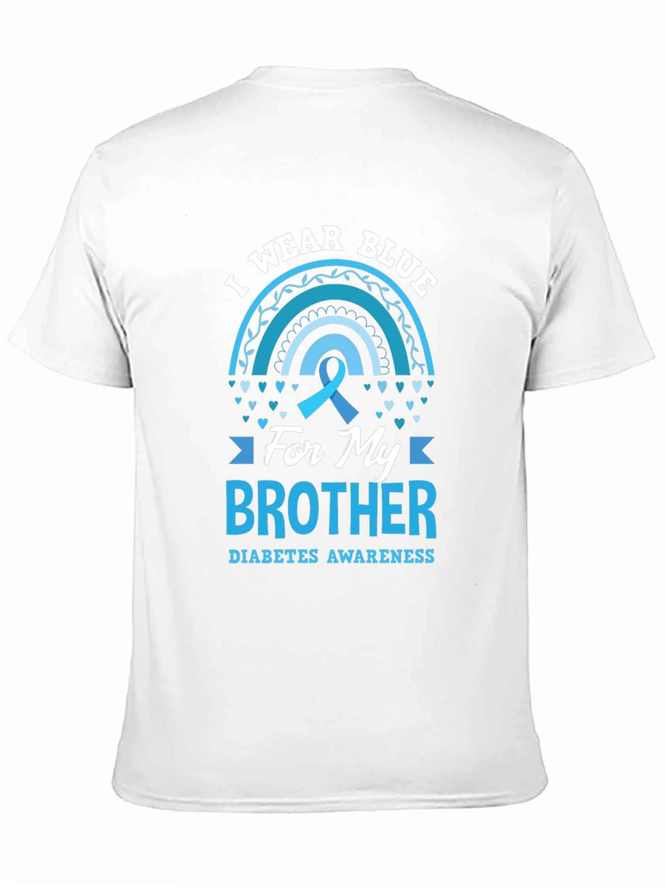 Black Diabetes Awareness Brother T-Shirt view 11