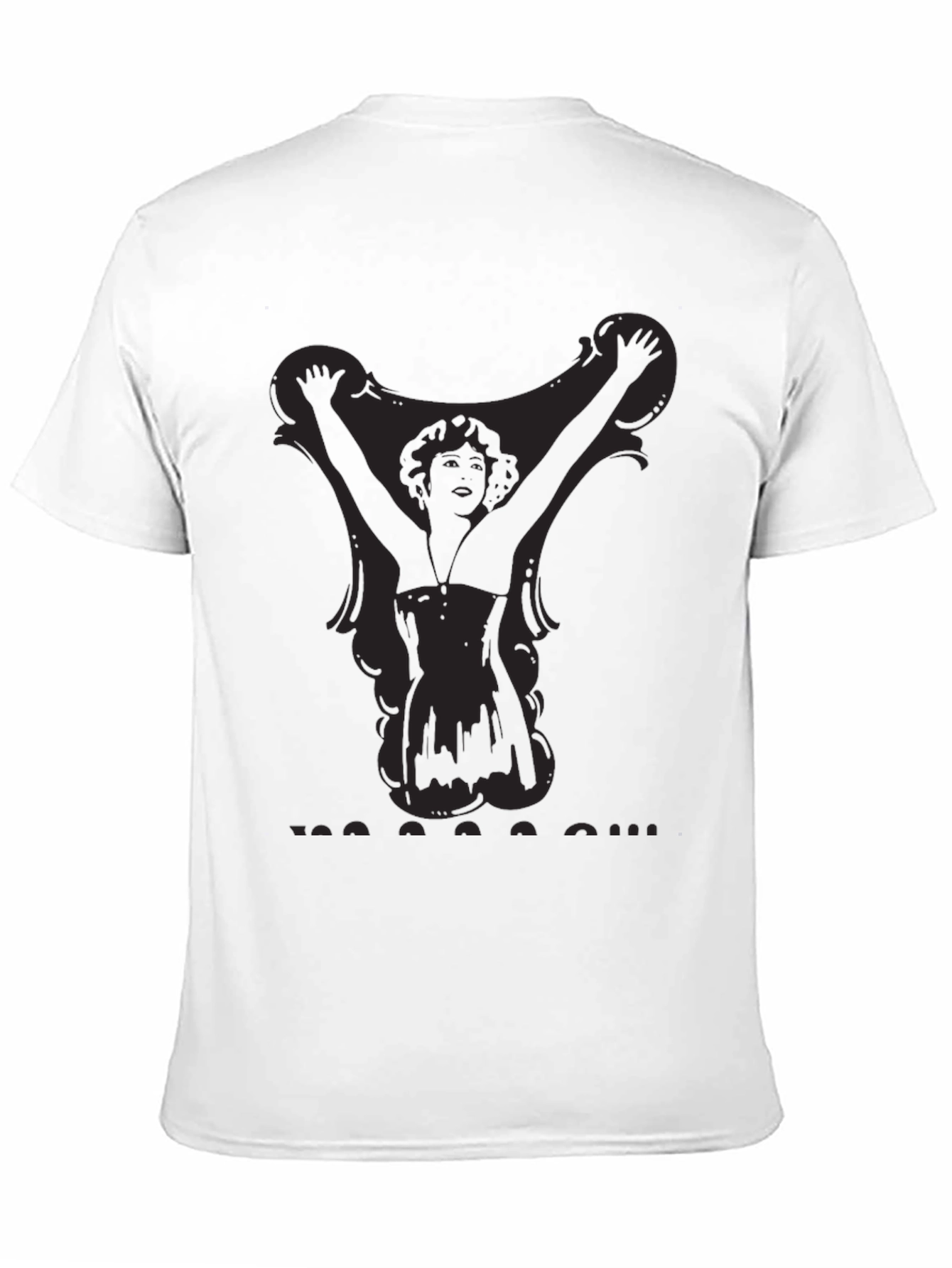 Black Vintage Graphic Print Black Tee view 11