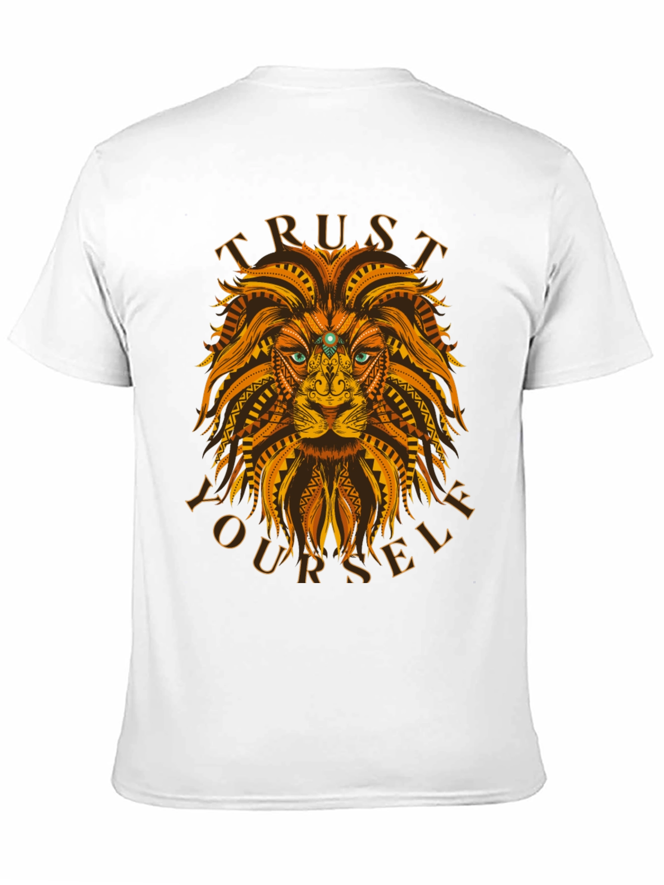 Black Trust Yourself Lion Graphic Tee view 11