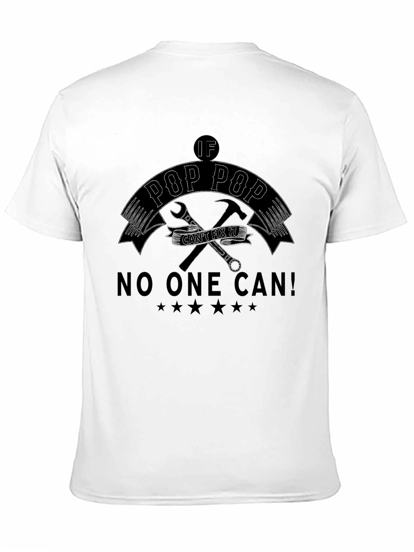 Black Pop Pop Can Fix It T-Shirt - Gift for Grandfather view 11