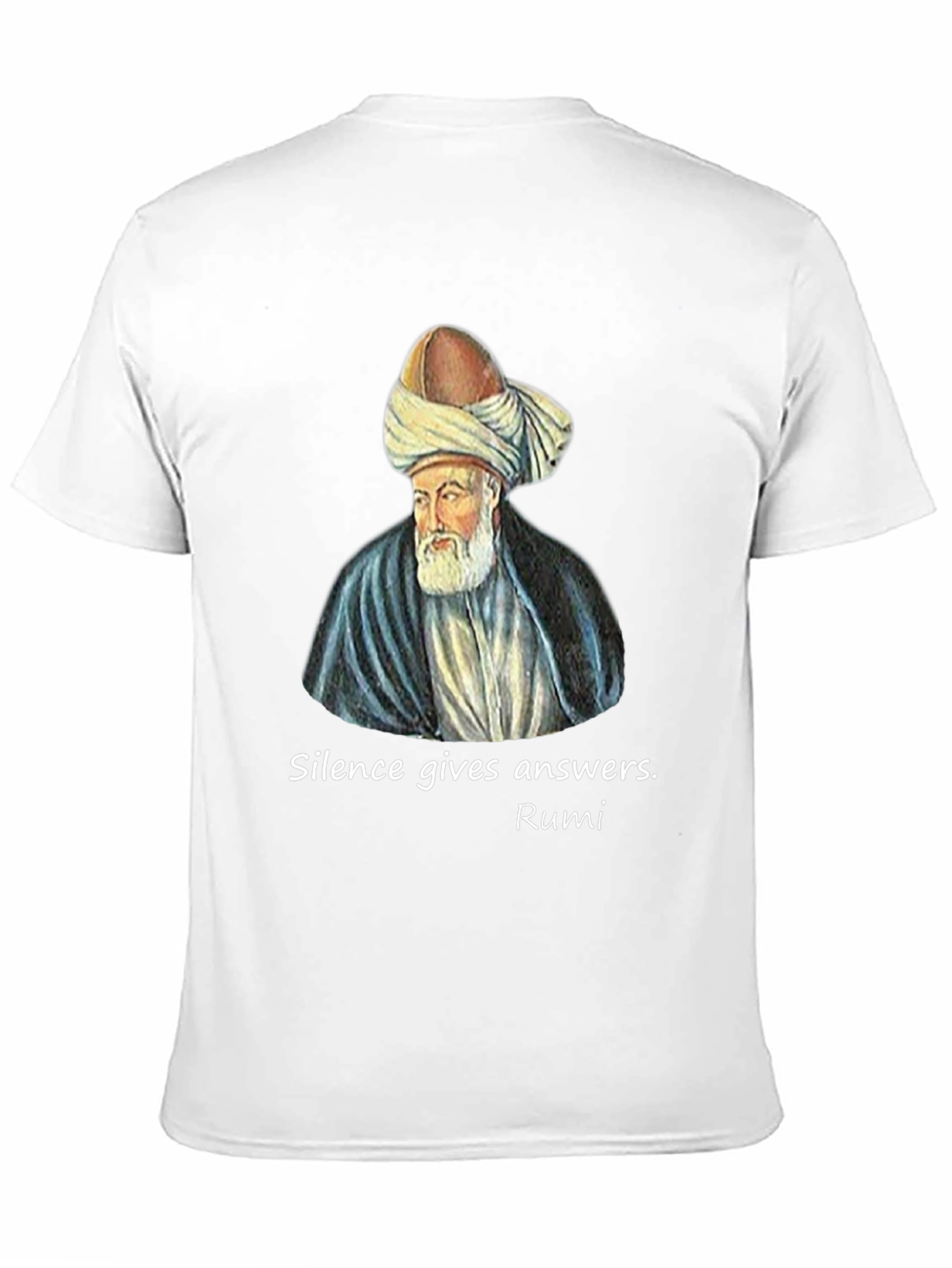 Rumi Quote Graphic T-Shirt - Silence Gives Answers - 11