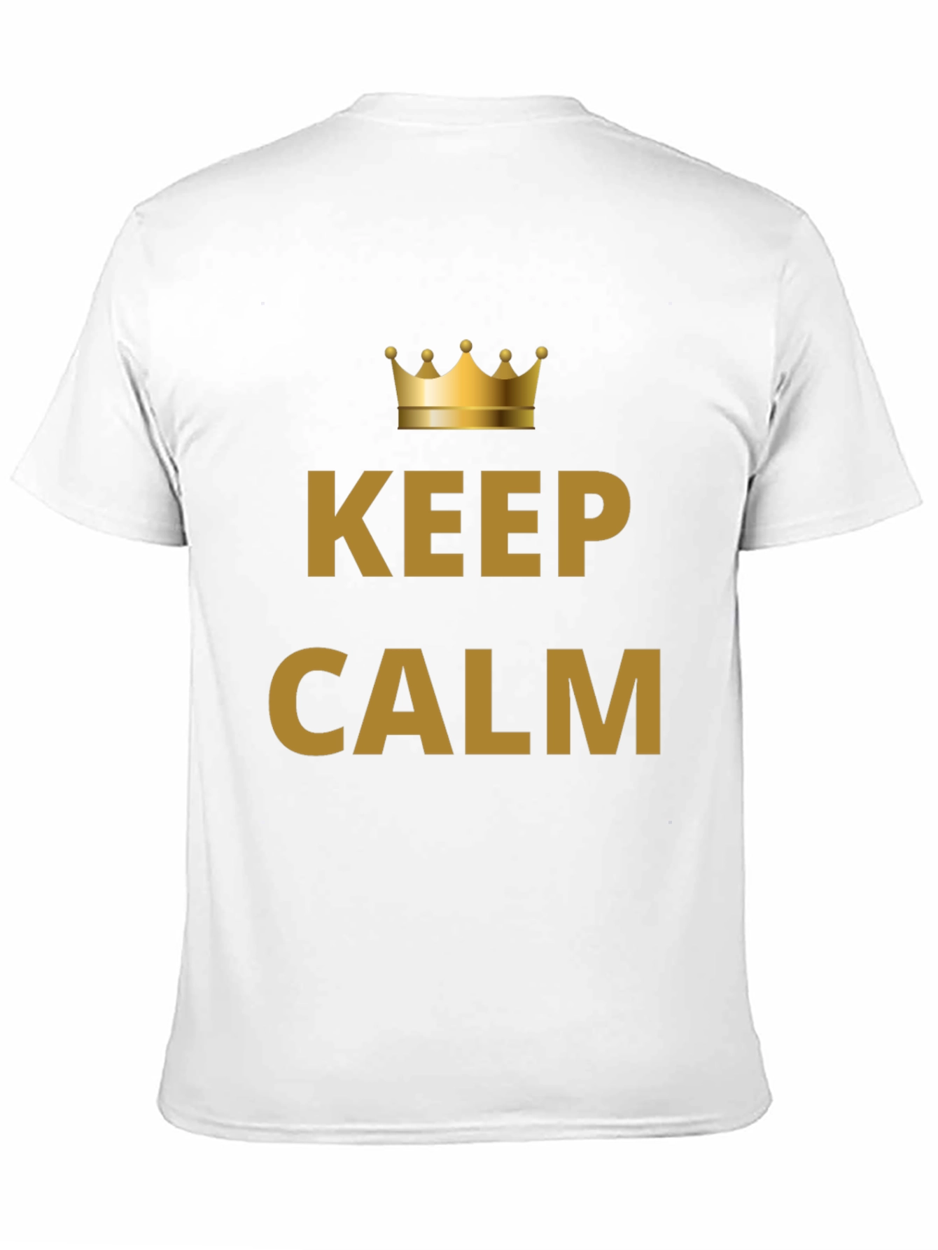 Black Keep Calm Crown Graphic Men's Black T-Shirt view 11