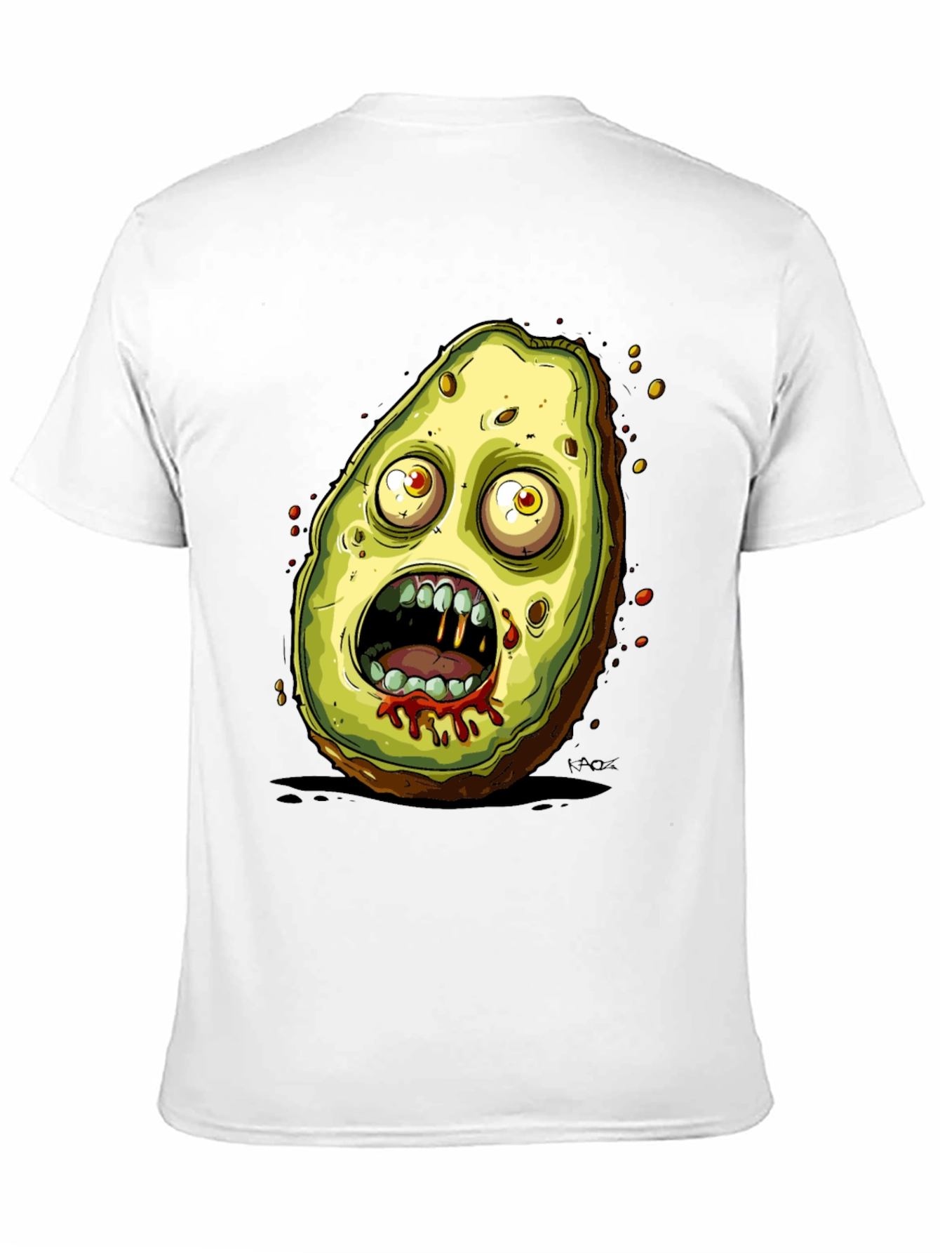 Black Zombie Avocado Graphic Tee - Black view 11