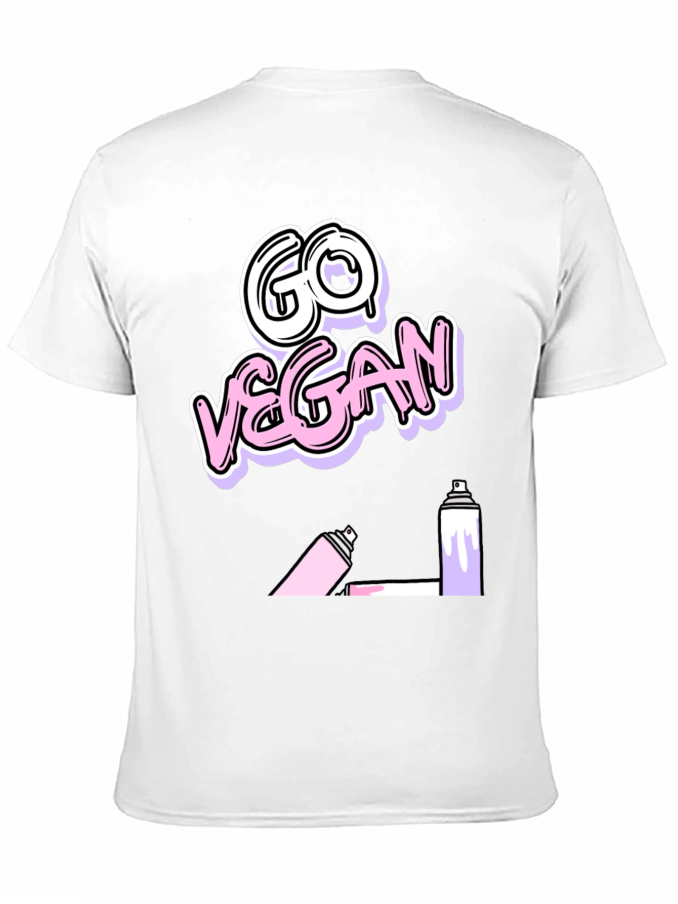 Black Go Vegan Graffiti T-Shirt view 11