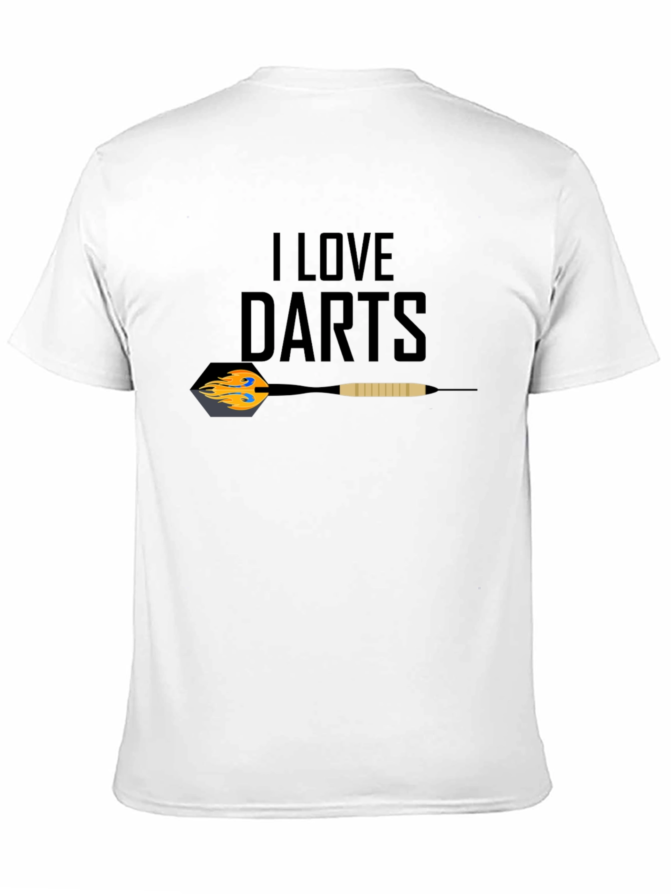 Black I Love Darts Graphic T-Shirt - Black view 11