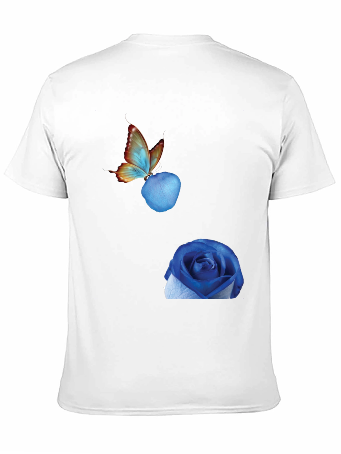 Black Butterfly & Blue Rose Graphic Tee view 11