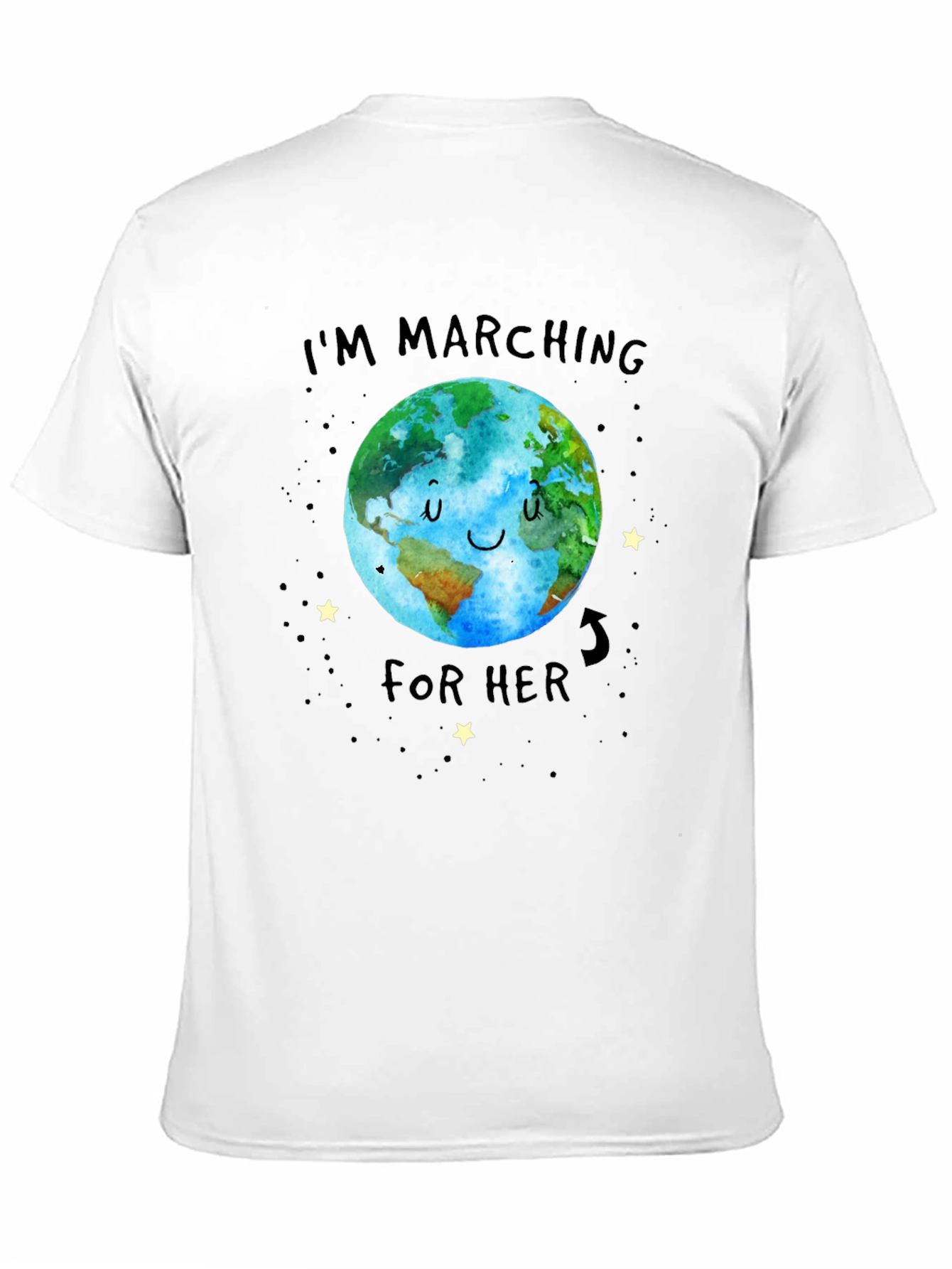 Black I'm Marching For Her Earth Graphic Tee view 11