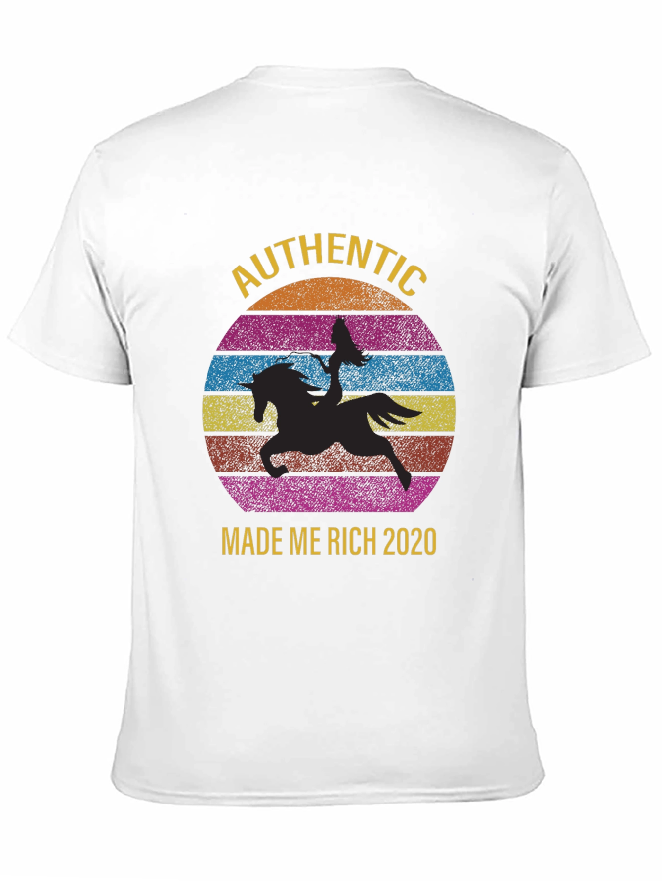 Black Authentic Made Me Rich 2020 T-Shirt view 11